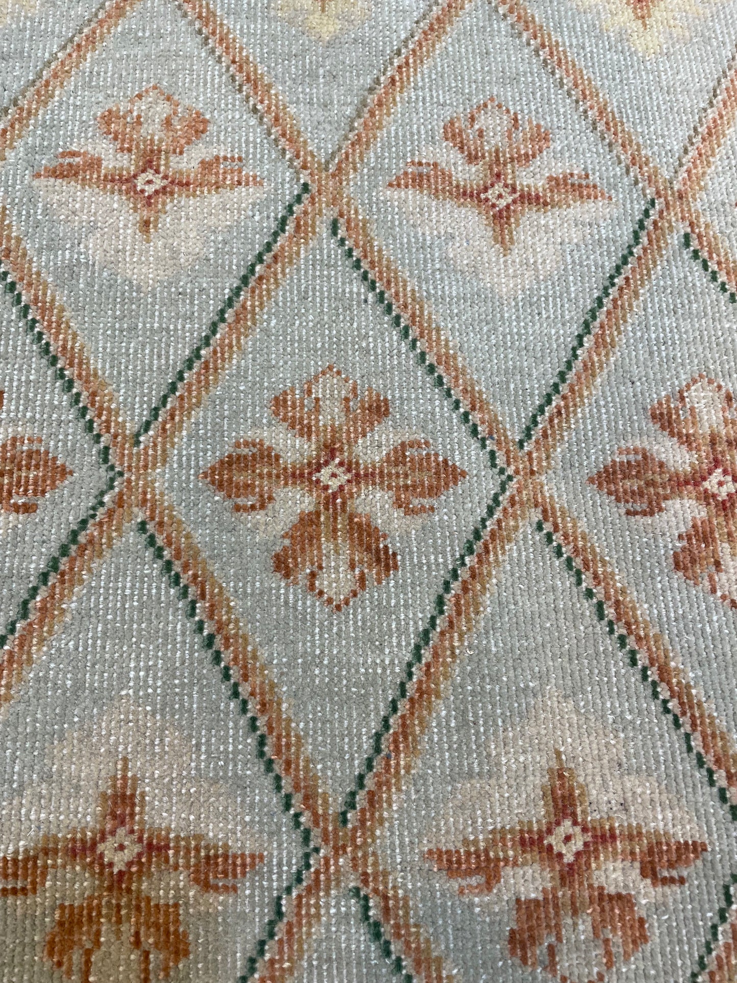 Hand-Knotted Wool Rug Turkish Oushak 4'4" x 7'