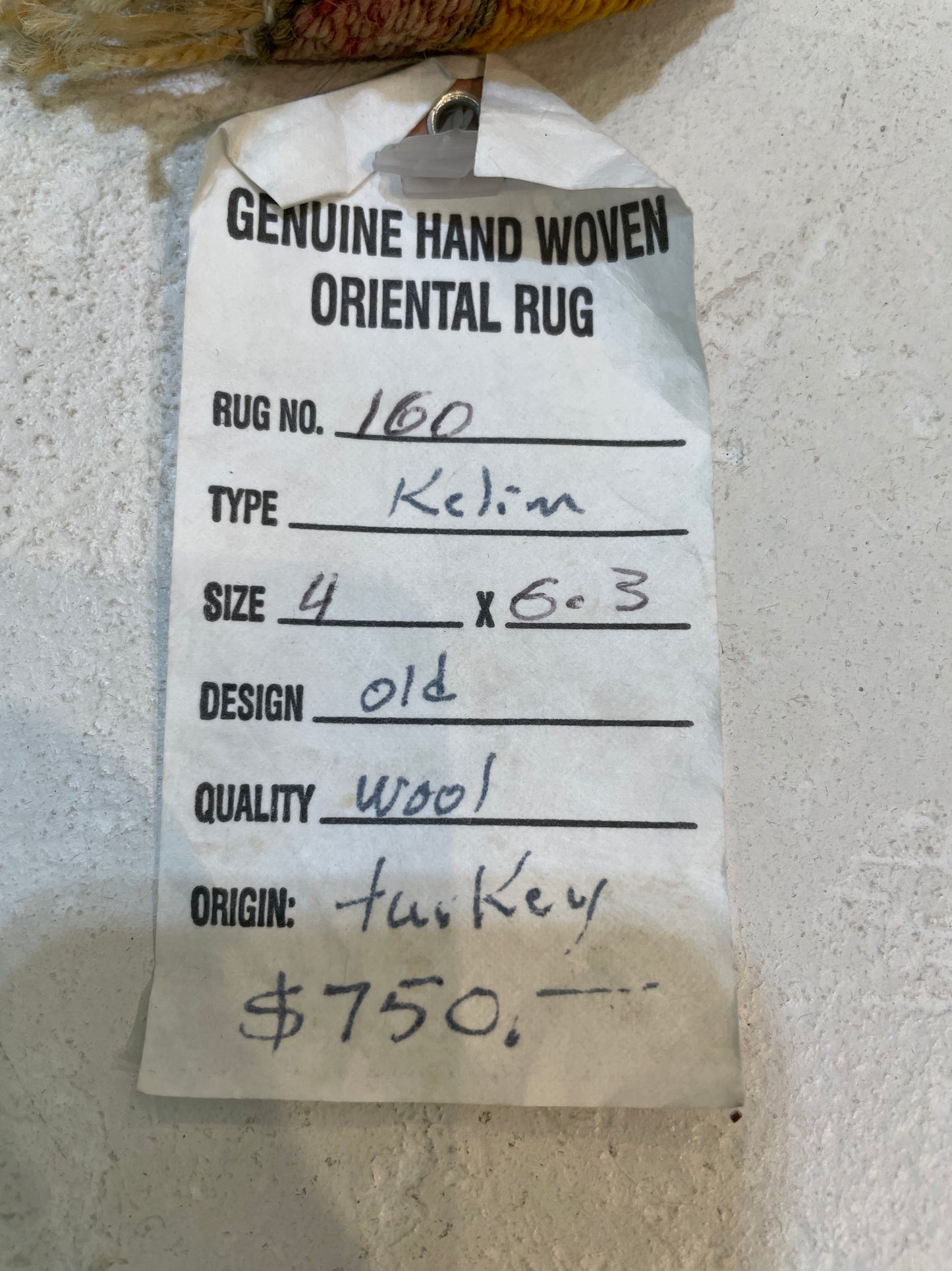 Hand-Knotted Wool Rug Turkish Oushak 4' x 6'3"