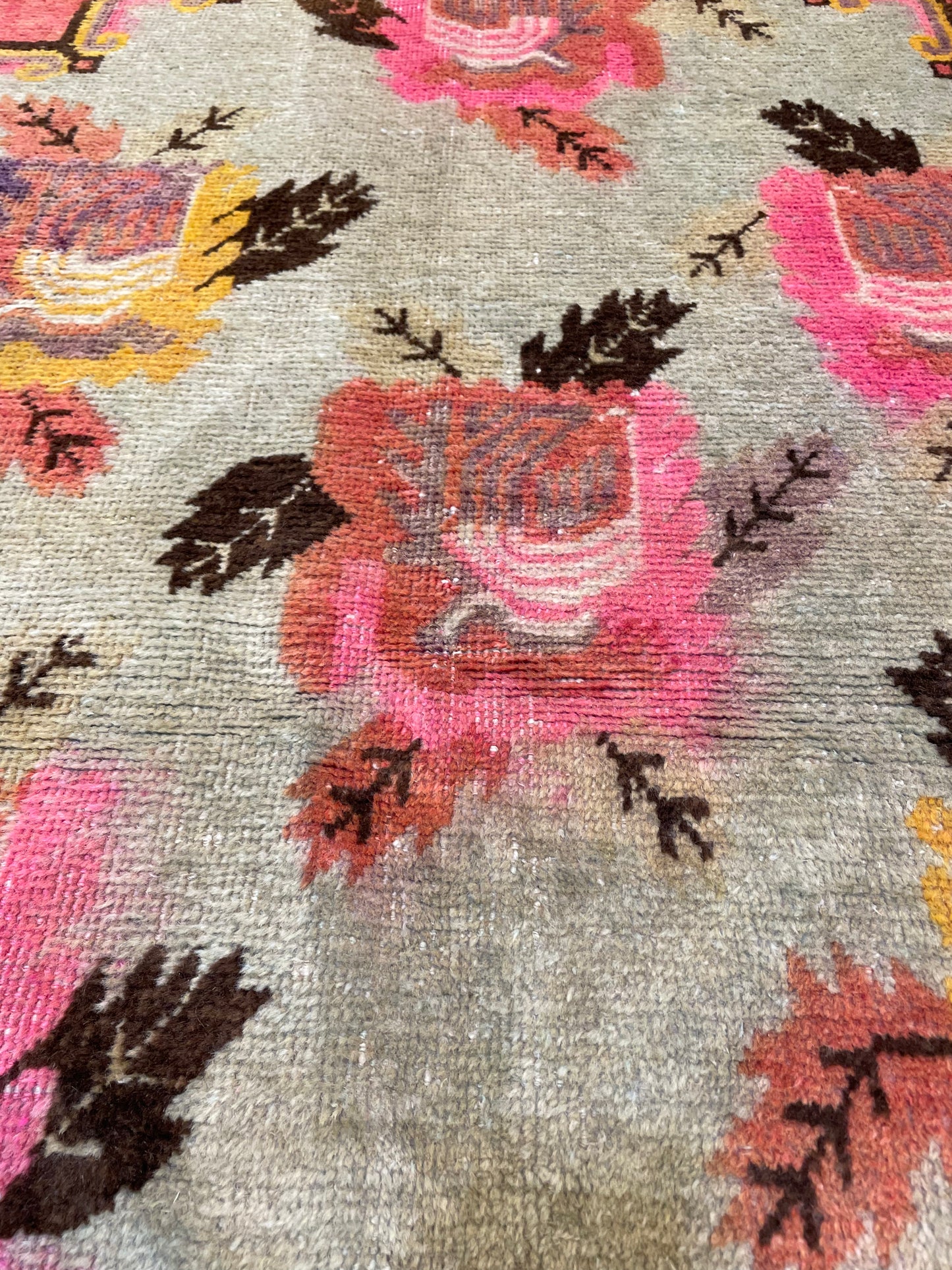 Hand-Knotted Wool Gallery Size Khotan 4"6" x 8'5"