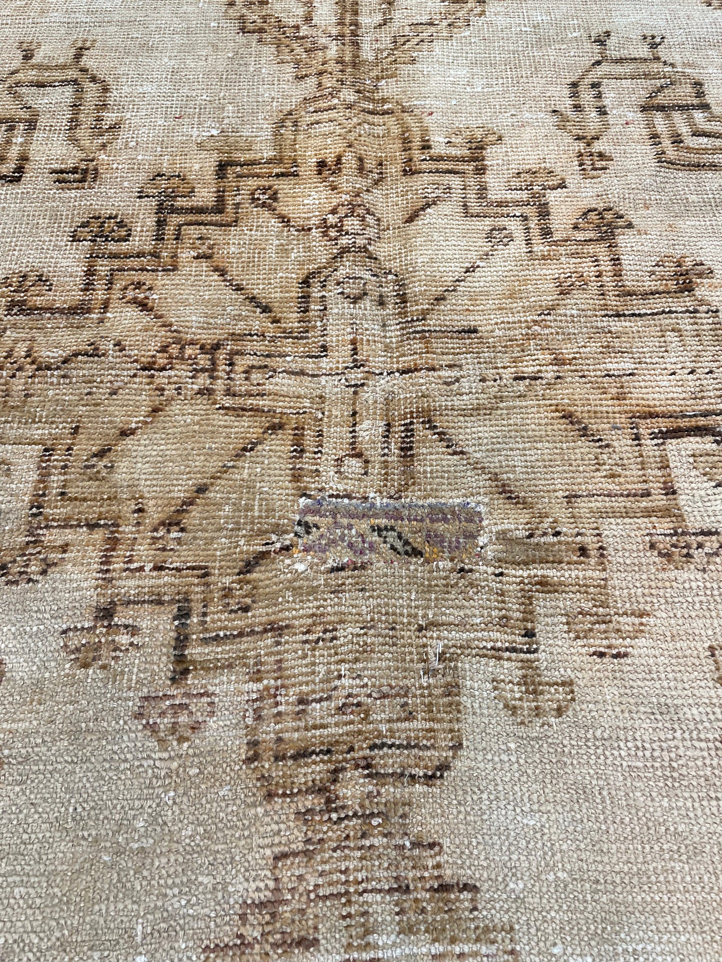 Hand-Knotted Wool Rug Turkish Oushak 4' x 6'7"