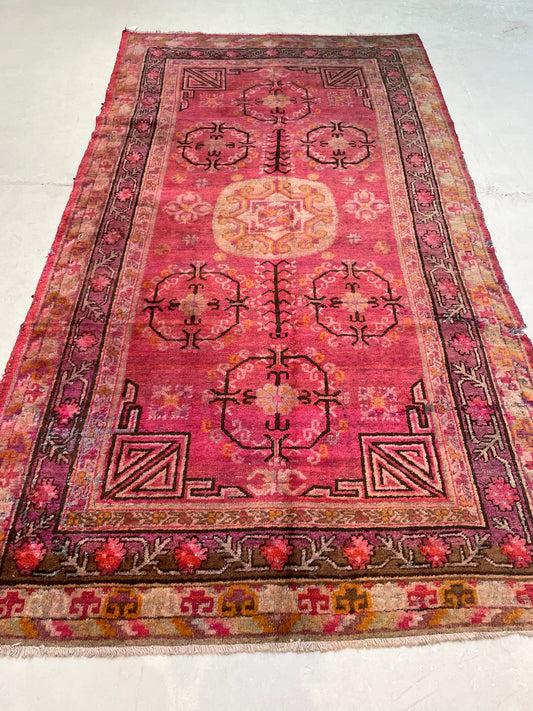 Hand-Knotted Wool Gallery Size Khotan 4'9" x 8'8"