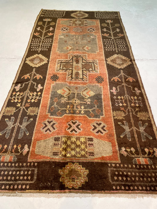 Hand-Knotted Wool Gallery Size Khotan 4'9" x 9'9"