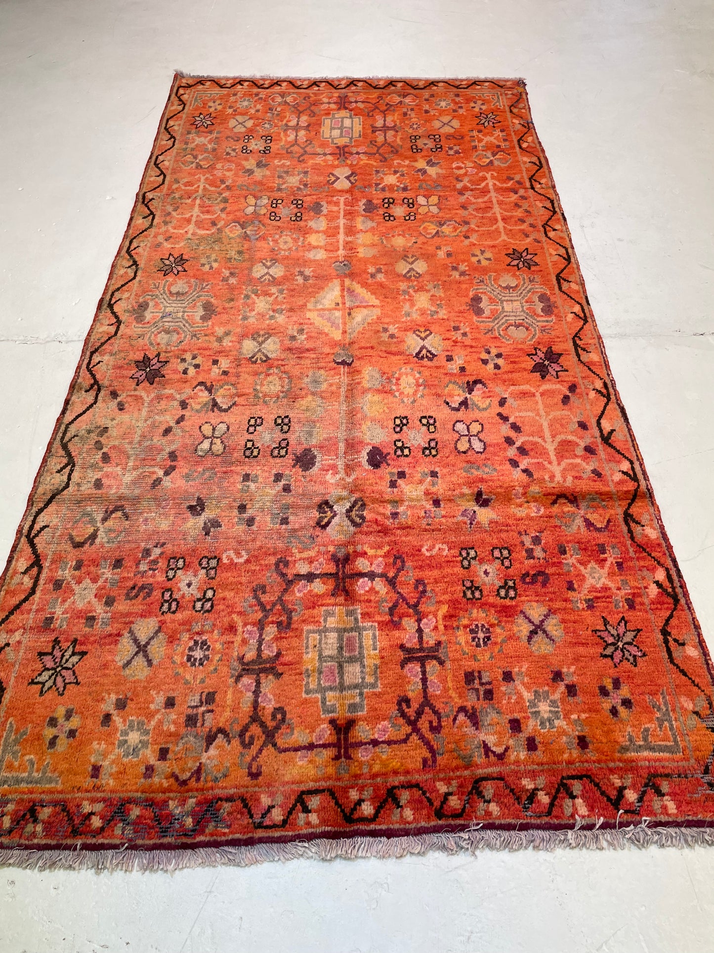 Hand-Knotted Wool Gallery Size Khotan 4'4" x 8'10"
