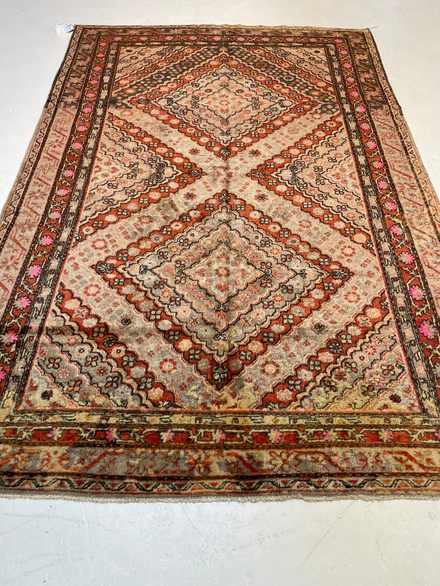 Hand-Knotted Wool Rug Khotan 5'5" x 8'2"