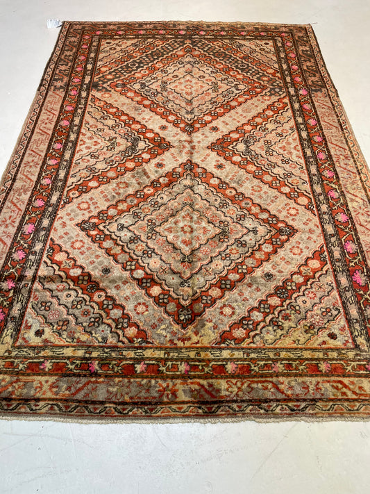 Hand-Knotted Wool Rug Khotan 5'5" x 8'2"