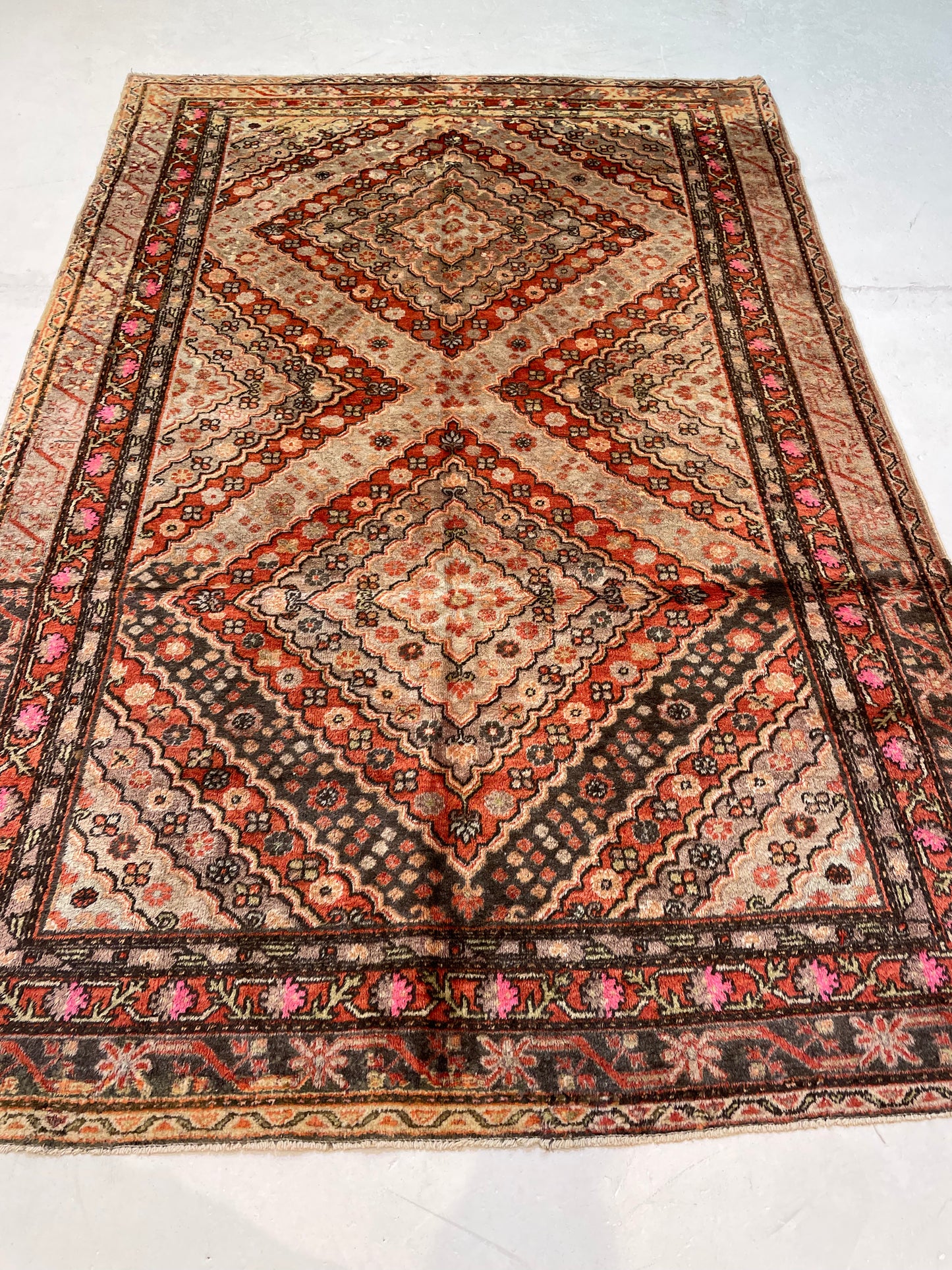 Hand-Knotted Wool Rug Khotan 5'5" x 8'2"