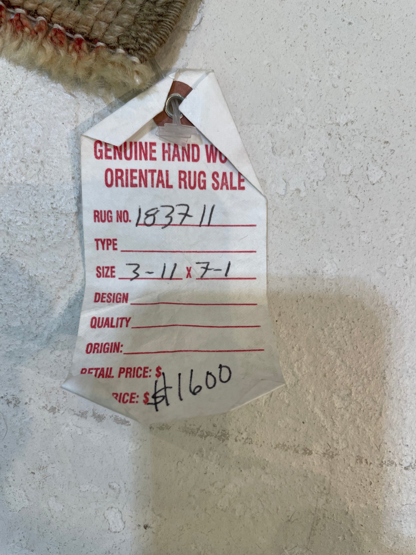 Hand-Knotted Wool Rug Turkish Oushak 2'10" x 3'8"