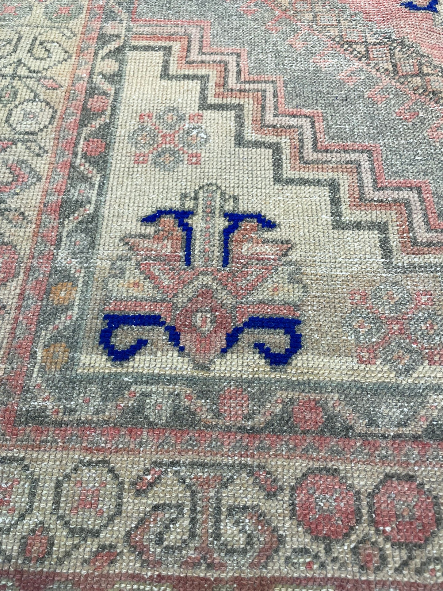 Hand-Knotted Wool Rug Turkish Oushak 3'8" x 6'3"