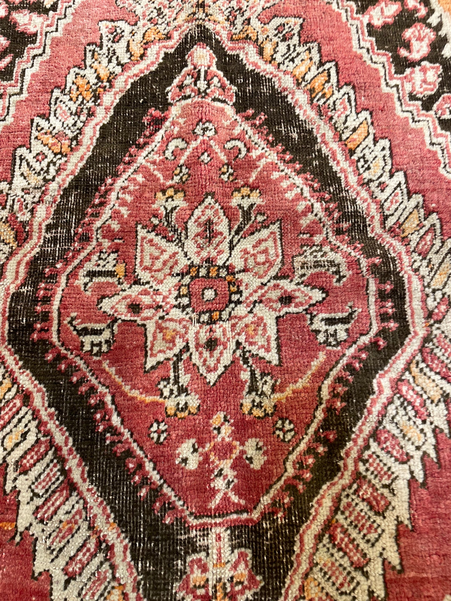 Hand-Knotted Wool Rug Turkish Oushak 3'4" x 4'11"