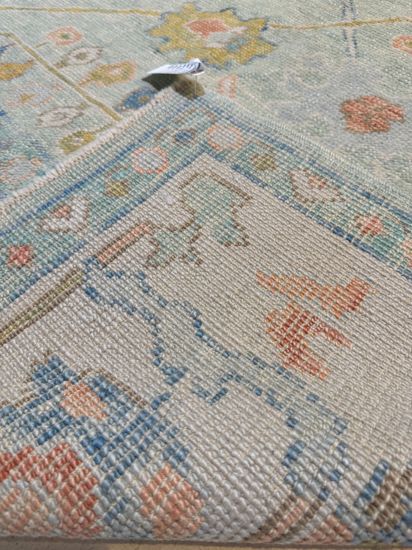 Hand-Knotted Wool Area Rug Turkish Oushak 8'2" x 10'10"