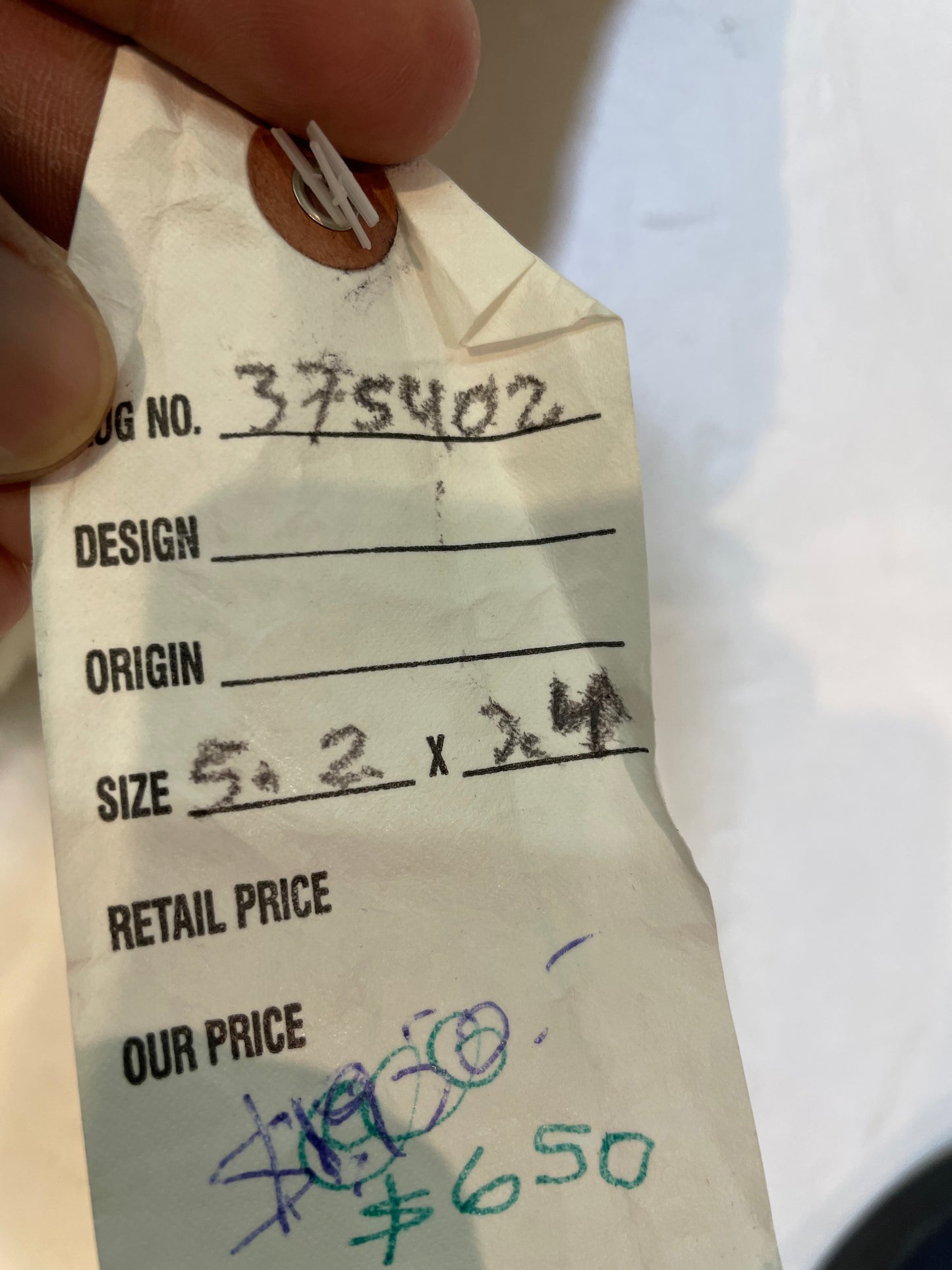 Hand-Knotted Wool Rug Turkish Oushak 3'4" x 5'2"