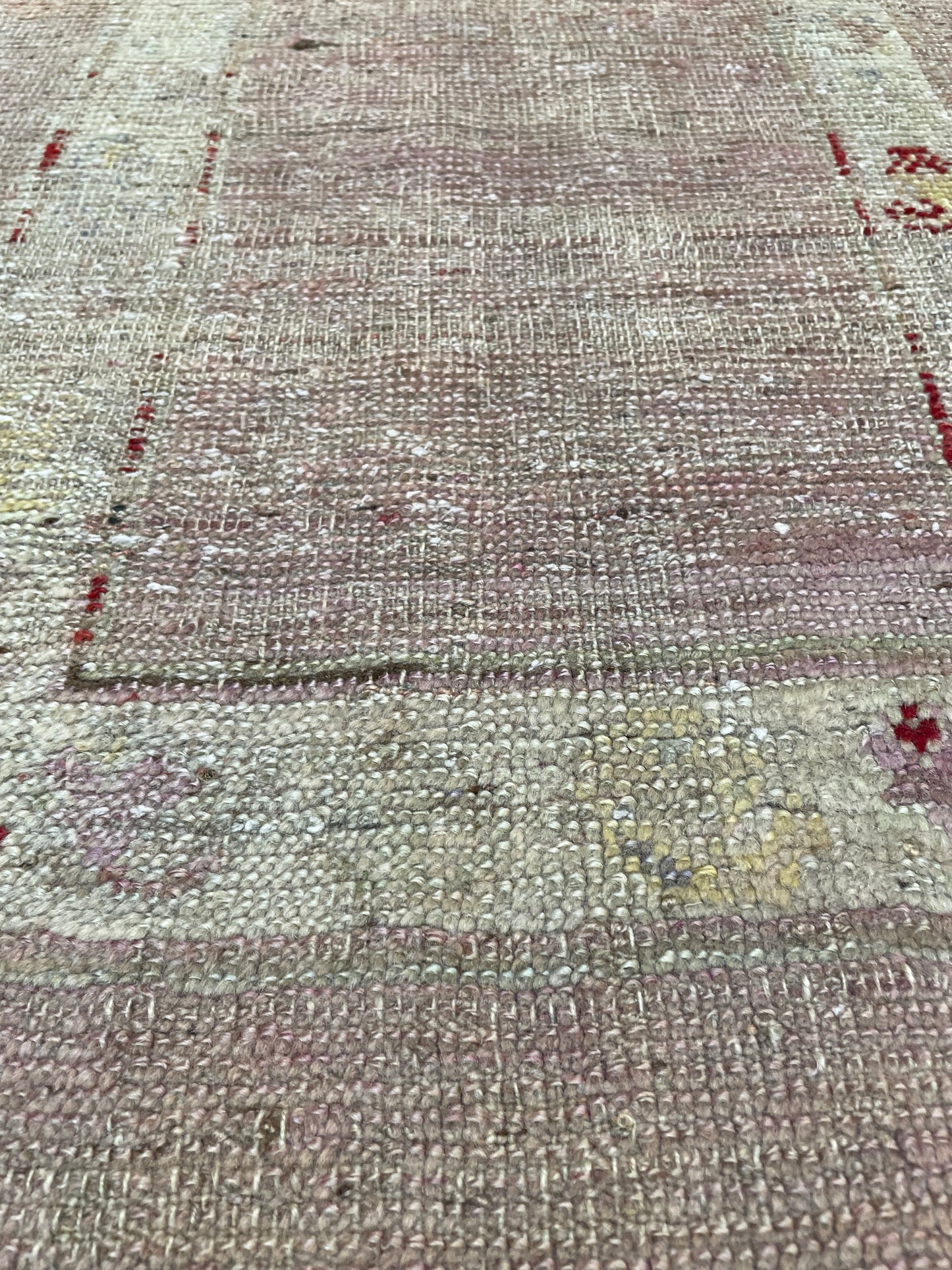 Hand-Knotted Wool Rug Turkish Oushak 3'3" x 5'7"