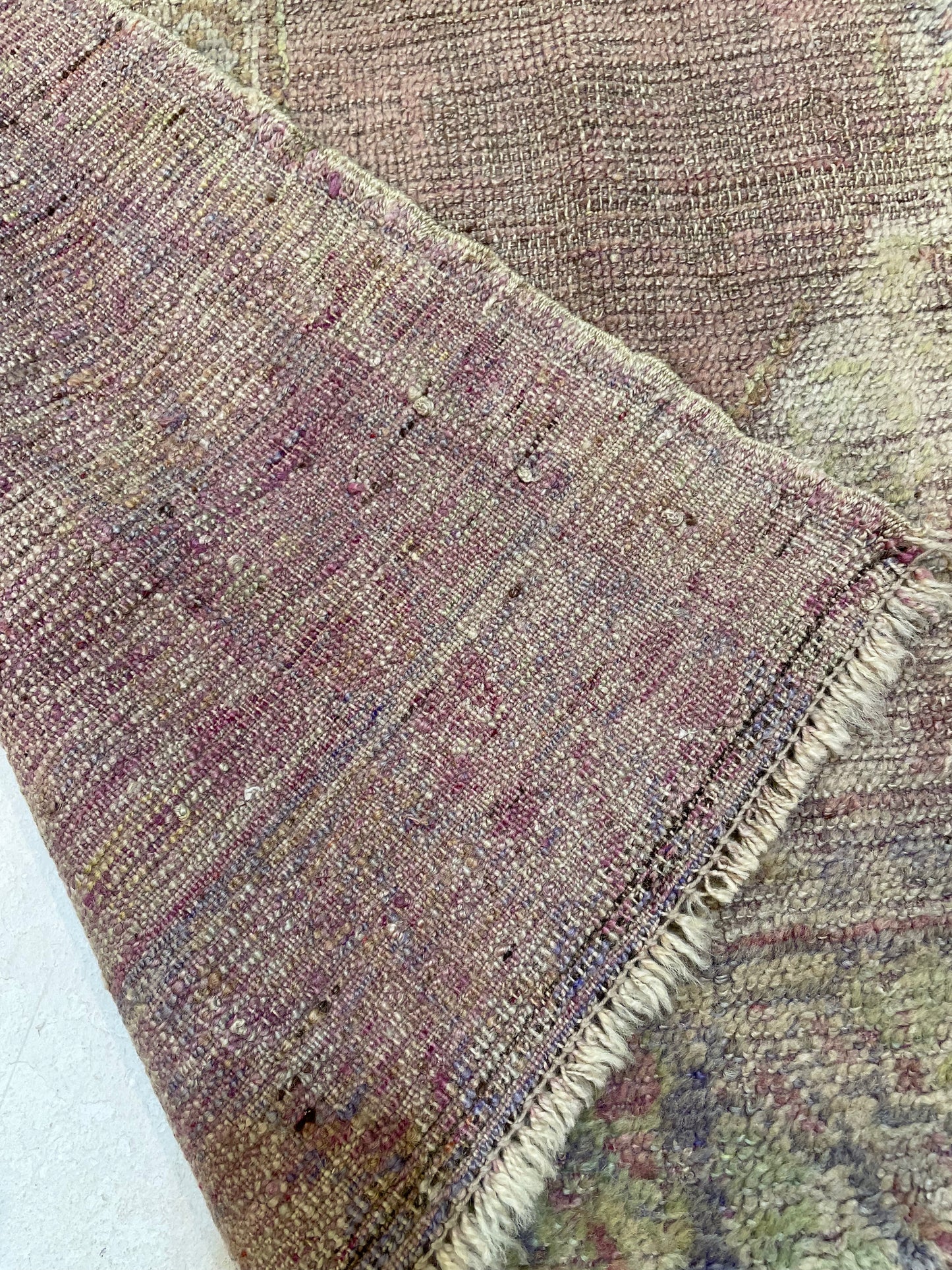 Hand-Knotted Wool Rug Turkish Oushak 3'3" x 5'7"