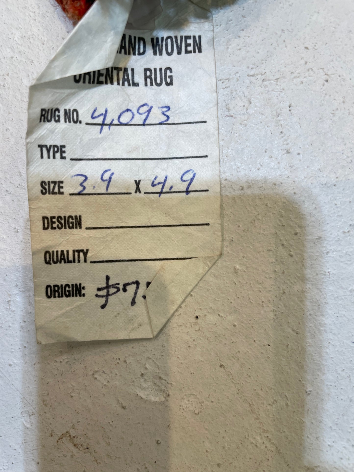 Hand-Knotted Wool Rug Turkish Oushak 3'9" x 4'9"