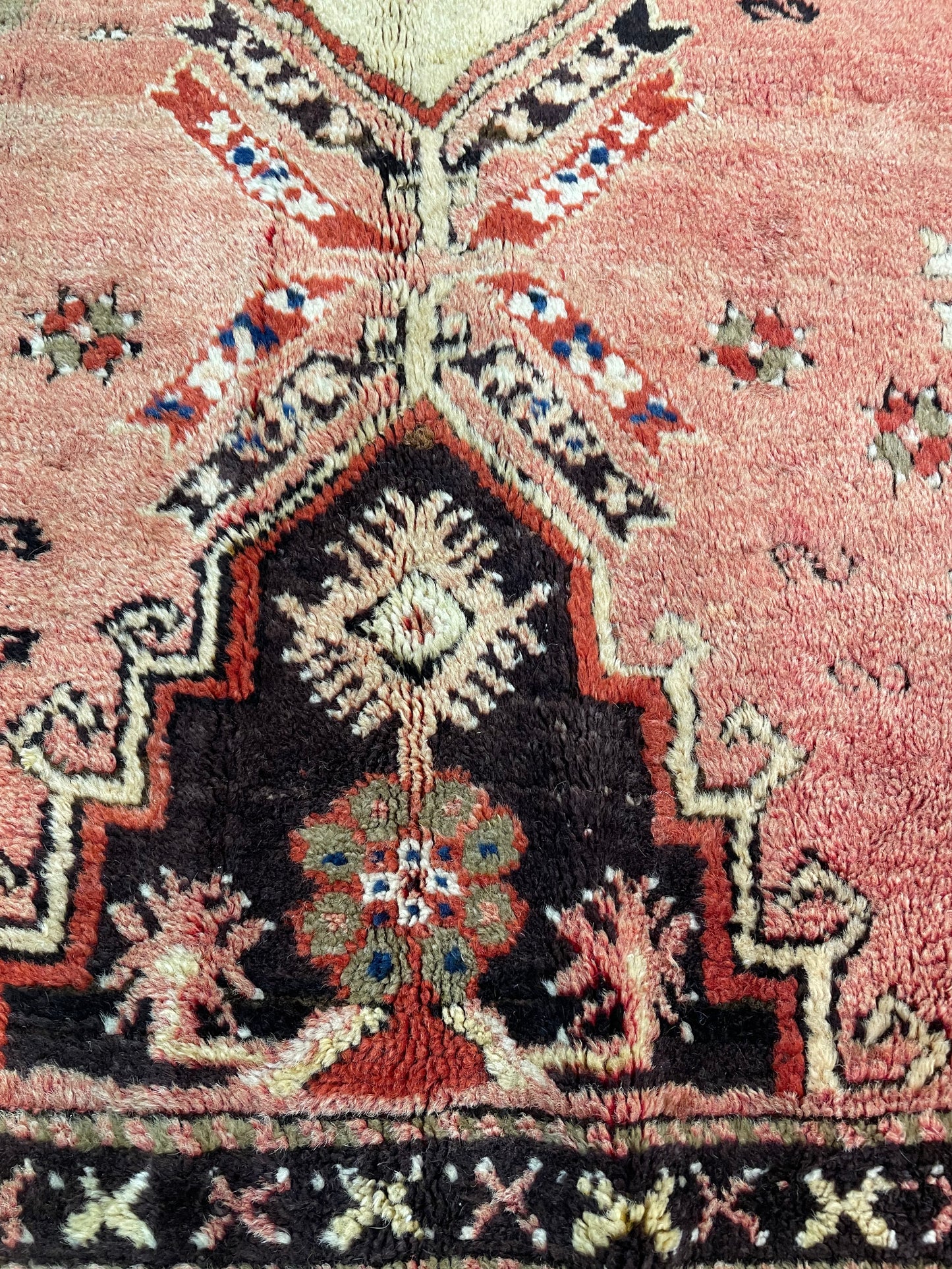 Hand-Knotted Wool Rug Turkish Oushak 3'10" x 7'2"