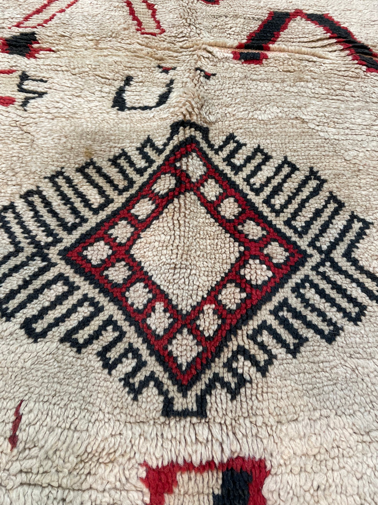Hand-Knotted Wool Rug Moroccan 3'6" x 5'1"