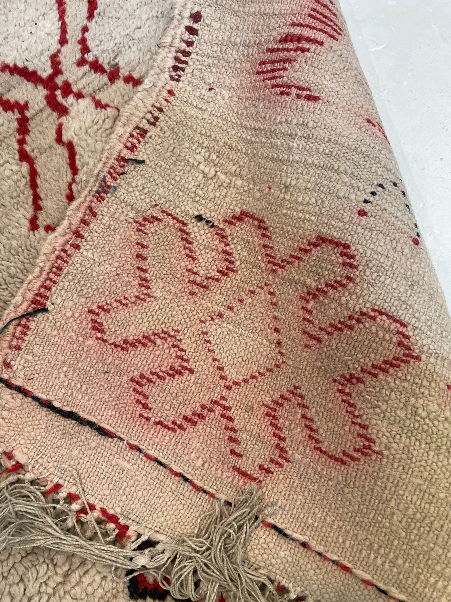 Hand-Knotted Wool Rug Moroccan 3'6" x 5'1"