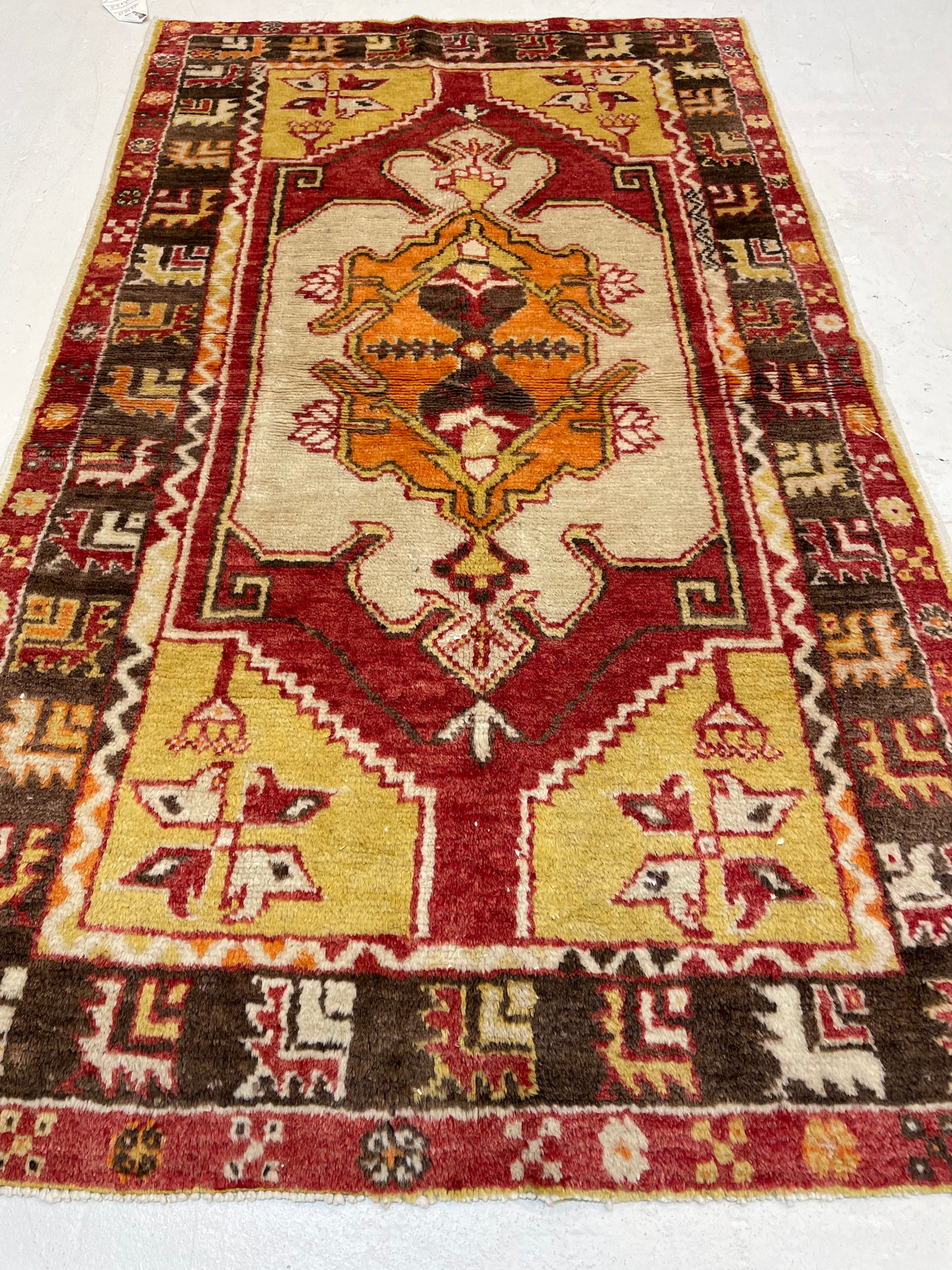Hand-Knotted Wool Rug Turkish Oushak 2'6" x 4'3"