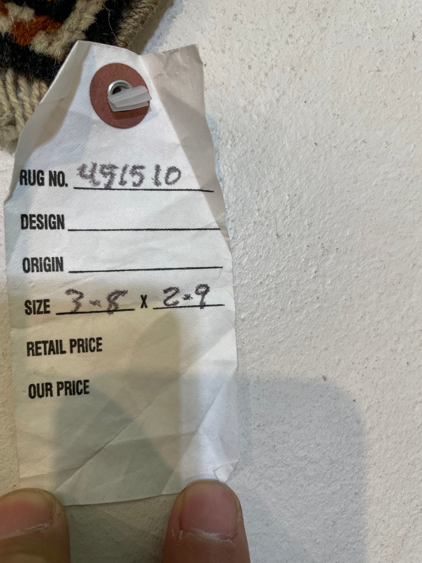 Hand-Knotted Wool Rug Turkish Oushak 2'9" x 3'8"