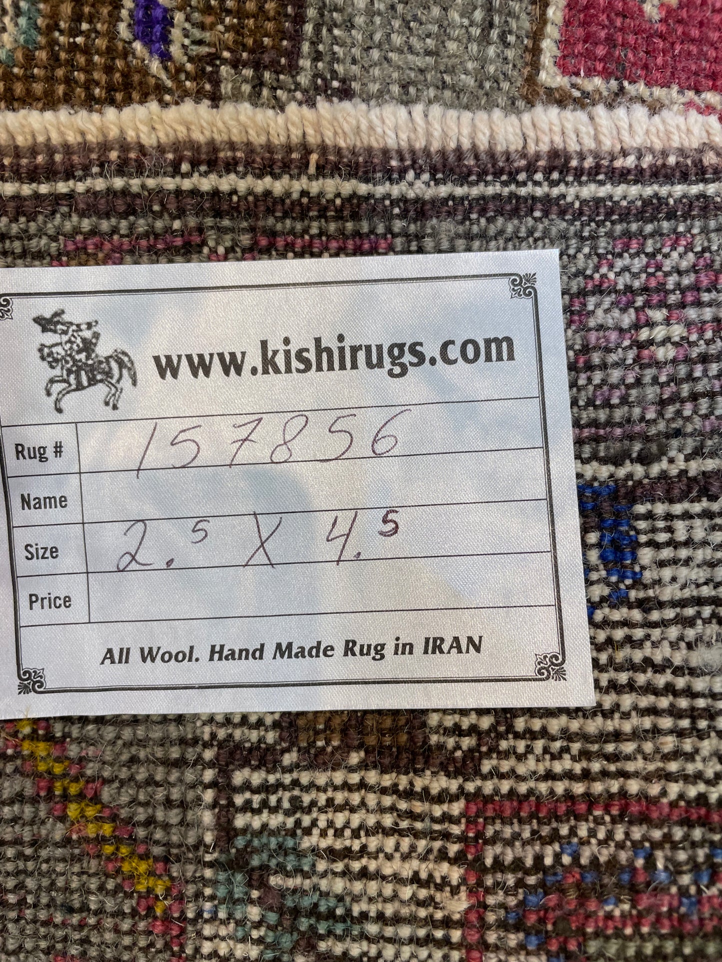 Hand-Knotted Wool Rug Turkish Oushak 2'5" x 4'5"