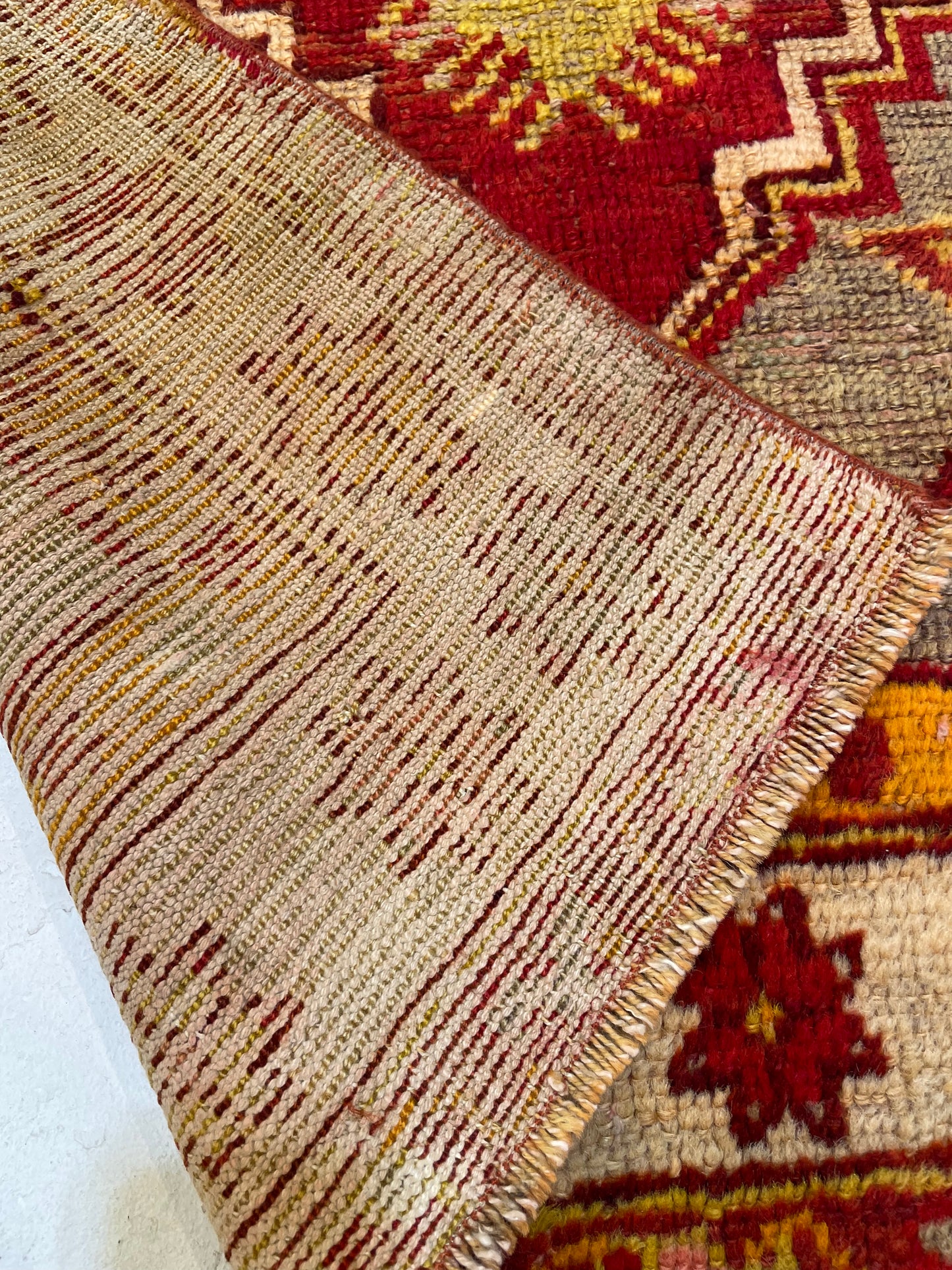 Hand-Knotted Wool Rug Turkish Oushak 2'9" x 5'1"