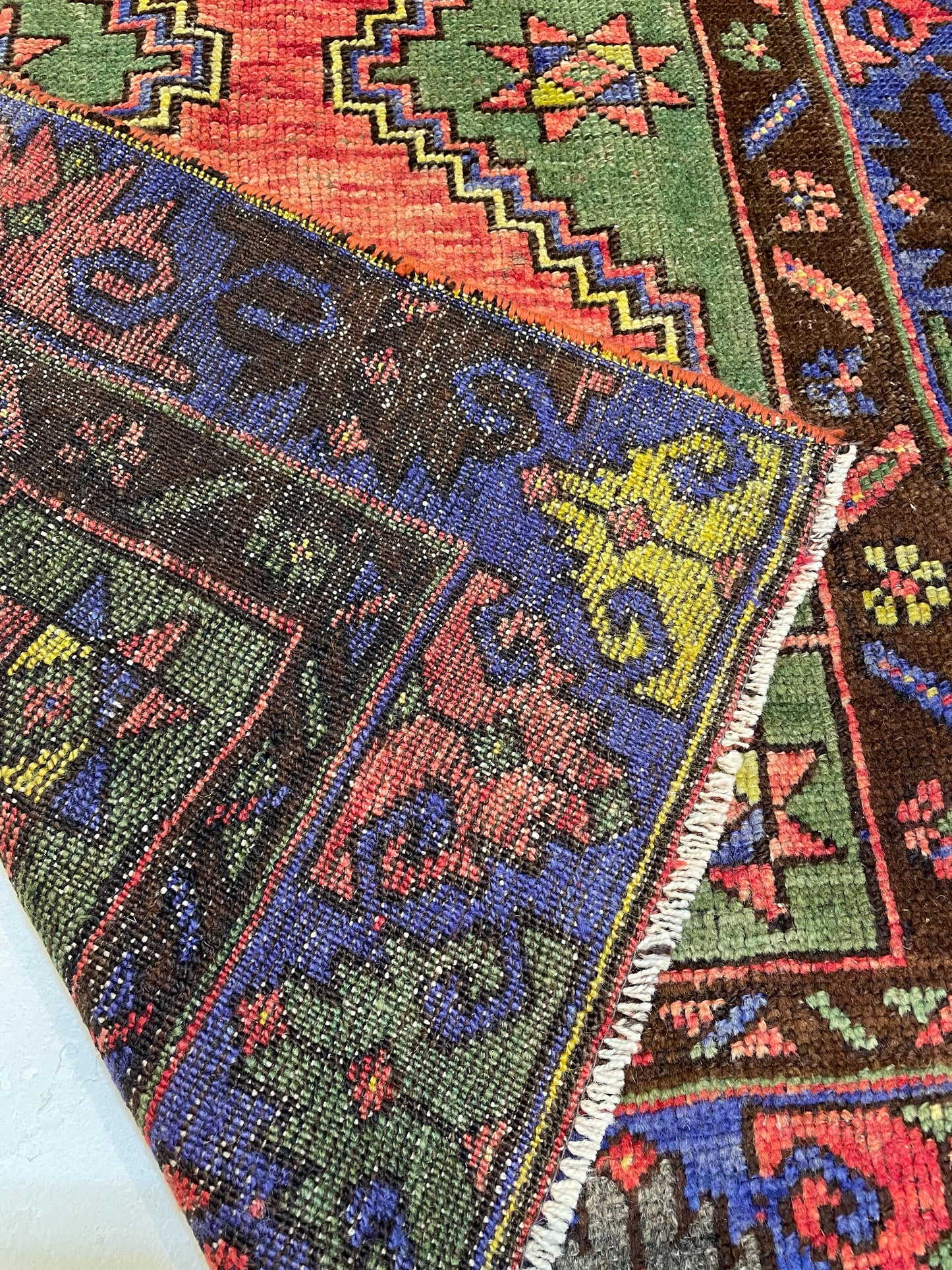 Hand-Knotted Wool Rug Turkish Oushak 2'7" x 4'11"