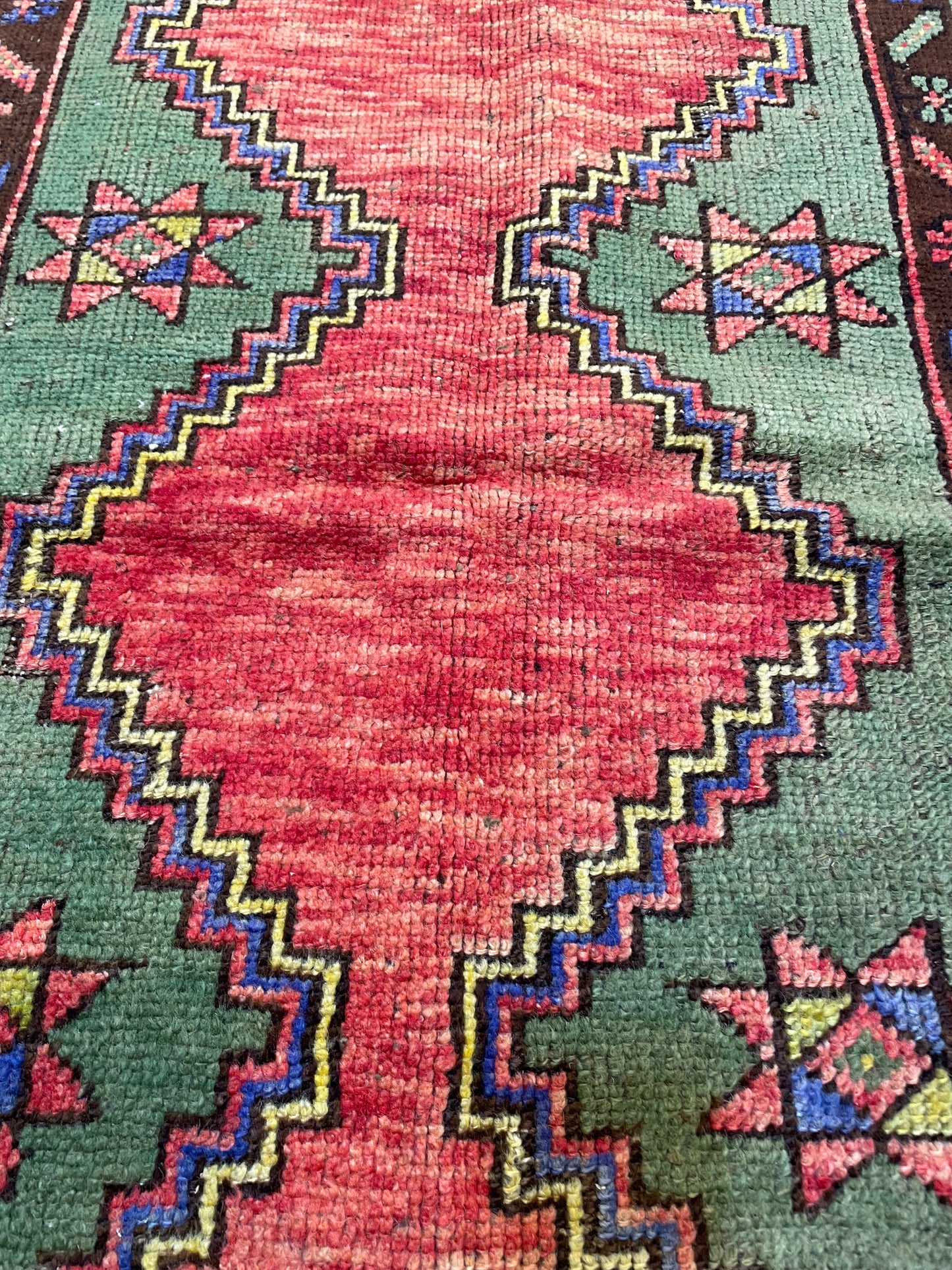 Hand-Knotted Wool Rug Turkish Oushak 2'7" x 4'11"