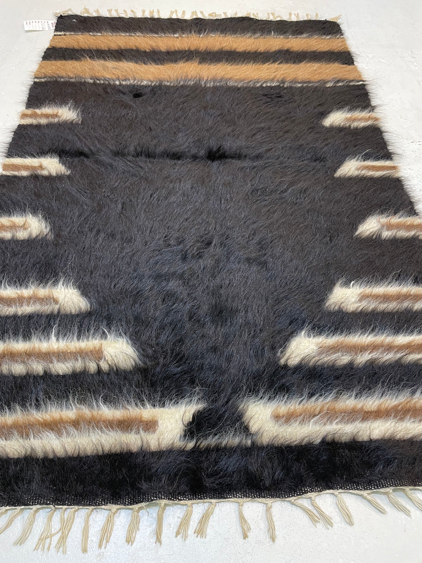 Hand-Knotted Wool Rug Turkish Tulu 2'8" x 4'2"