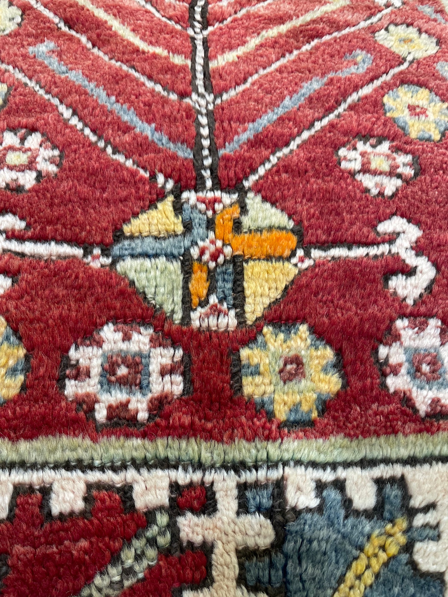 Hand-Knotted Wool Rug Turkish Oushak 2'10" x 3'8"