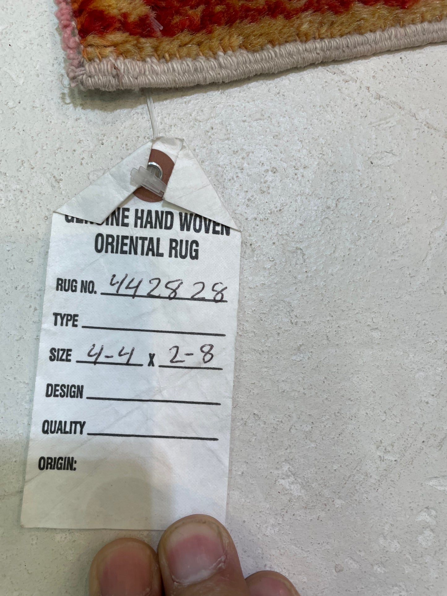 Hand-Knotted Wool Rug Turkish Oushak 2'8" x 4'4"