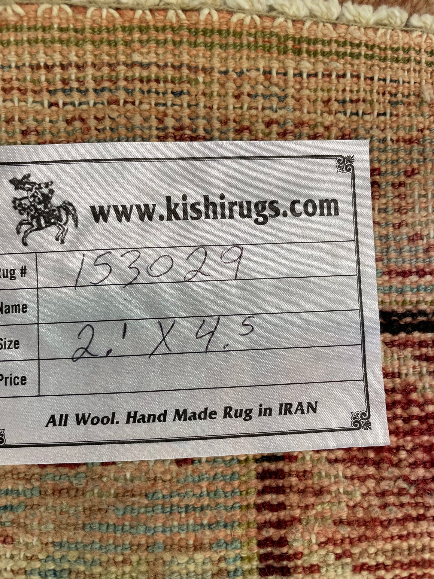 Hand-Knotted Wool Rug Turkish Oushak 2'1" x 4'5"