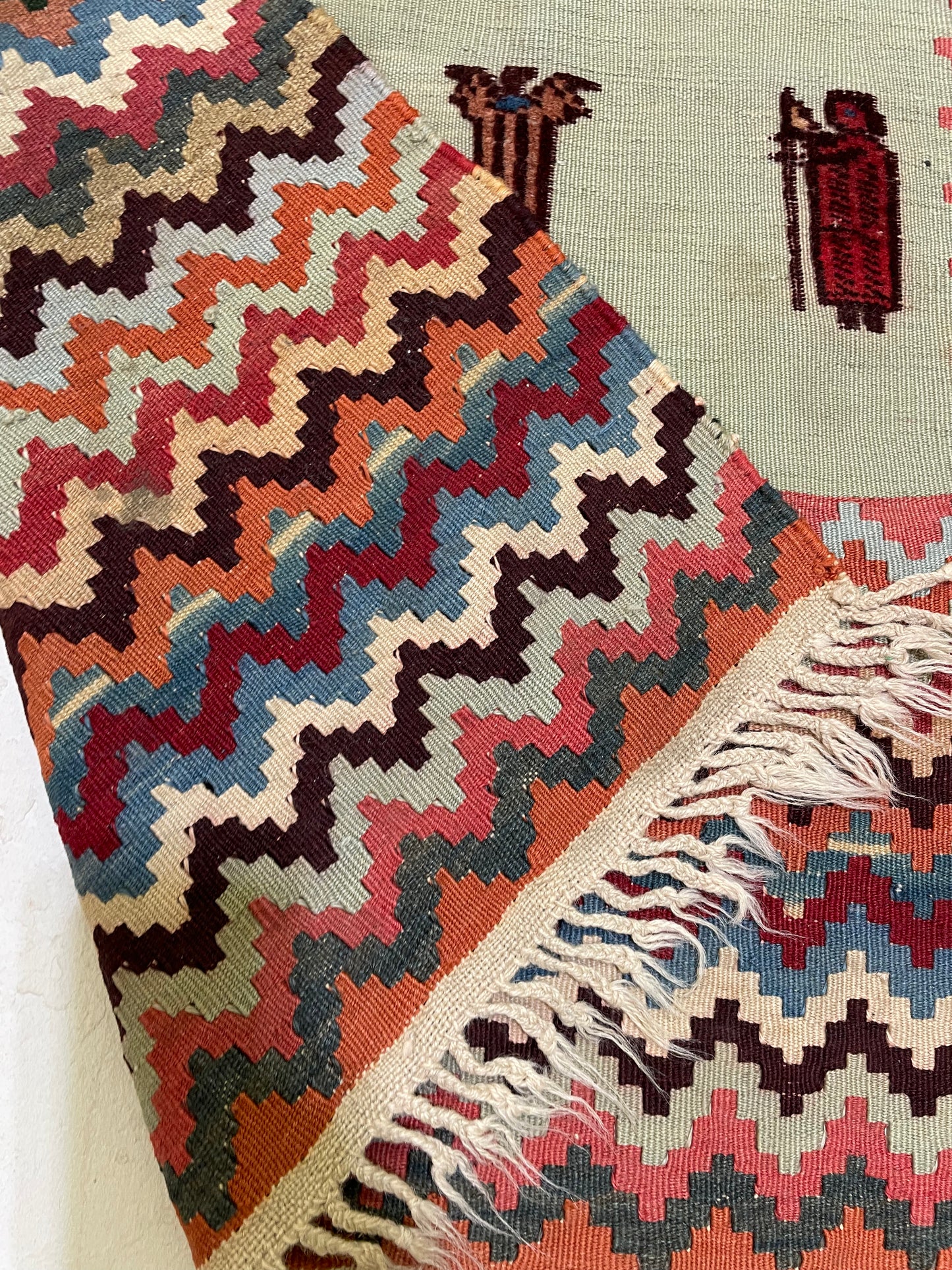 Hand-Knotted Wool Rug Turkish Oushak 3' x 4'2"