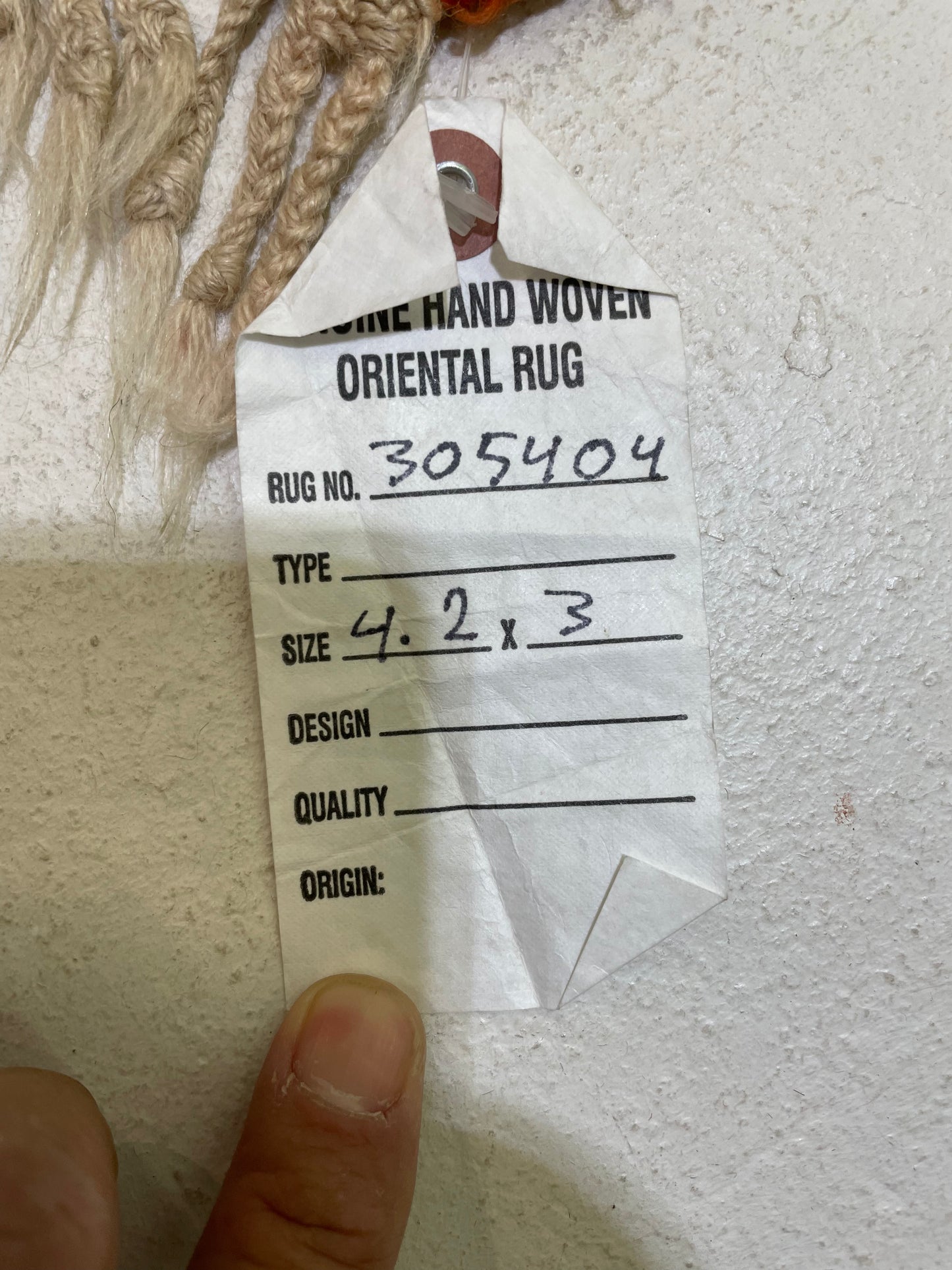 Hand-Knotted Wool Rug Turkish Oushak 3' x 4'2"