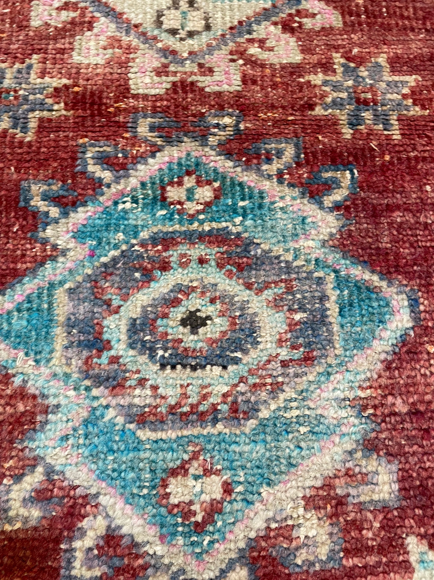Hand-Knotted Wool Rug Turkish Oushak 2'8" x 3'8"