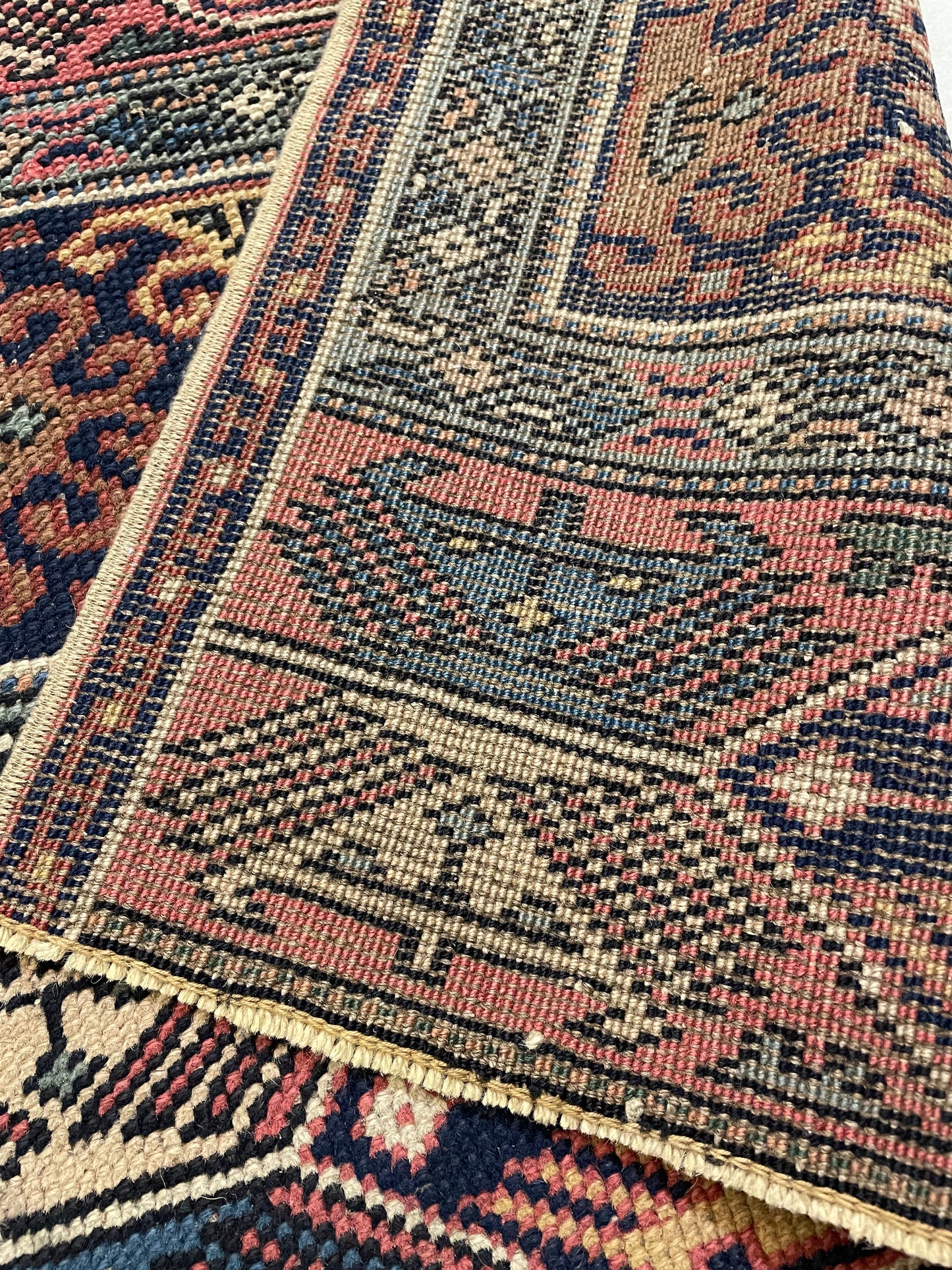 Hand-Knotted Wool Rug Turkish Oushak 2'2" x 4'