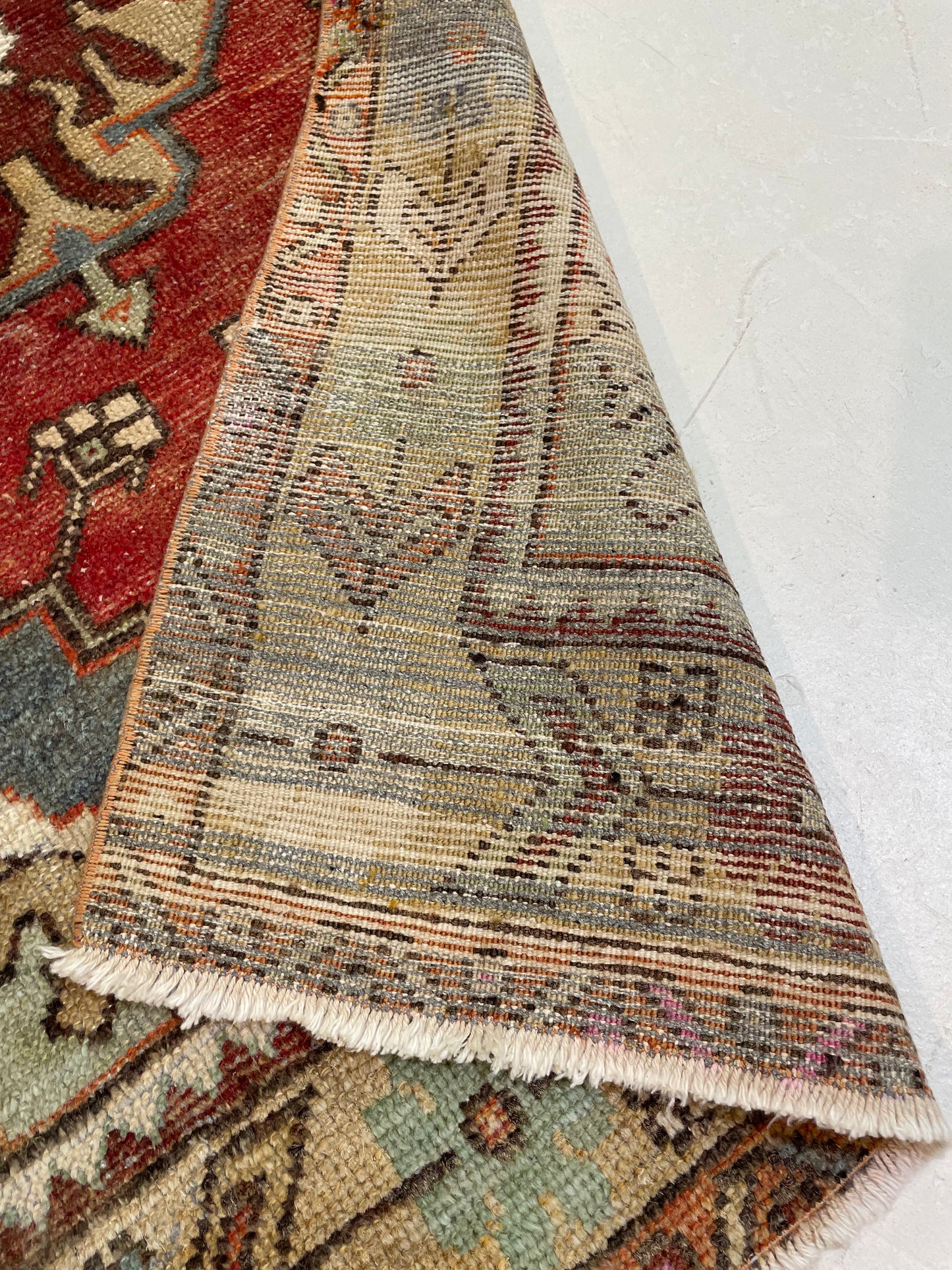 Hand-Knotted Wool Rug Turkish Oushak 2'7" x 4'8"