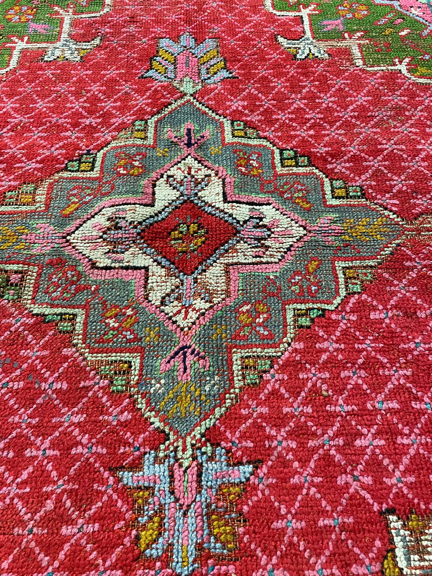 Hand-Knotted Wool Rug Turkish Oushak 3'5" x 4'8"