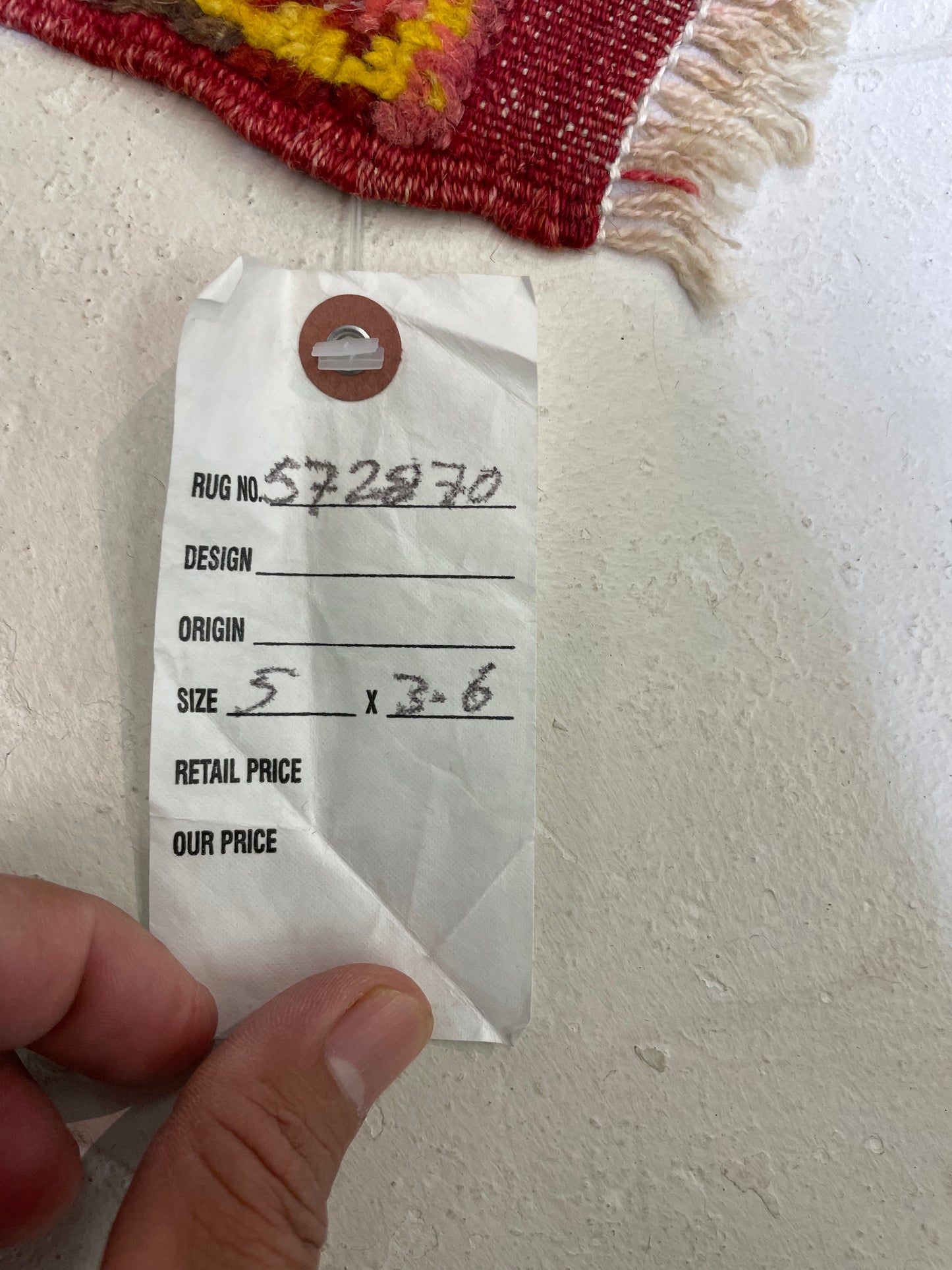 Hand-Knotted Wool Rug Turkish Oushak 3'6" x 5'