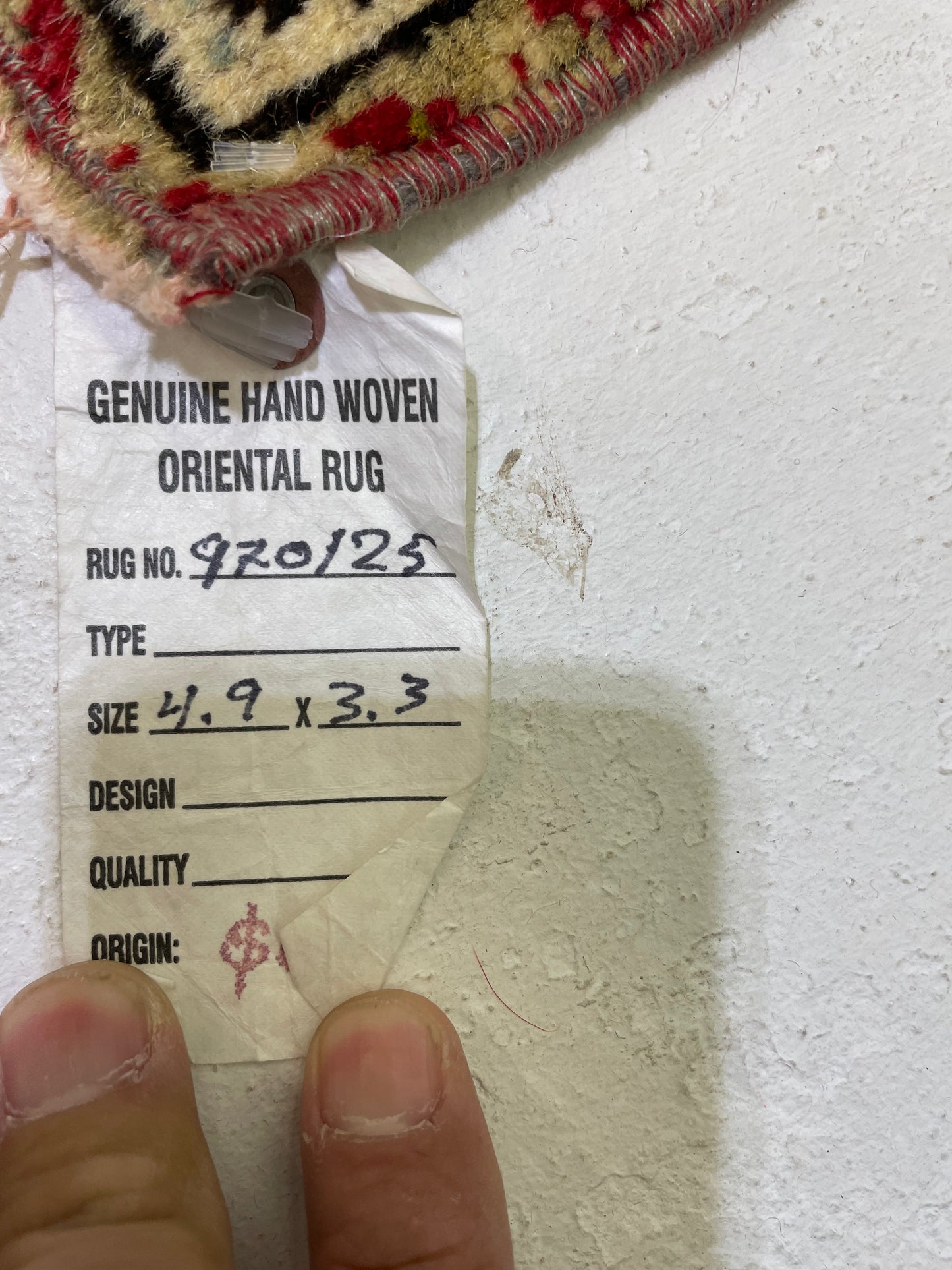 Hand-Knotted Wool Rug Turkish Oushak 3'3" x 4'9"