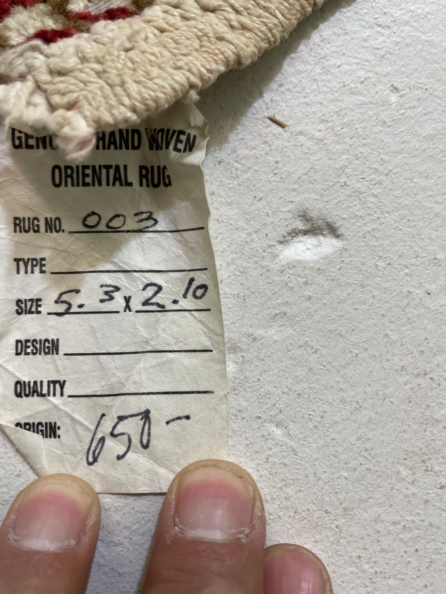 Hand-Knotted Wool Rug Turkish Oushak 2'10" x 5'3"