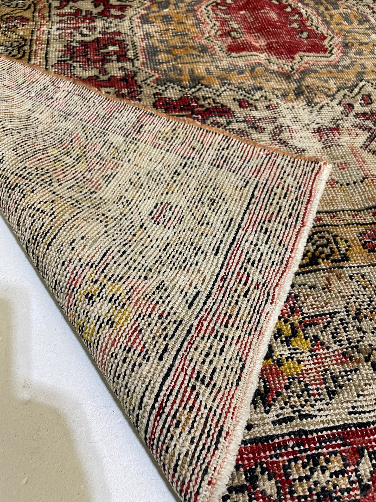 Hand-Knotted Wool Rug Turkish Oushak 3'8" x 5'5"