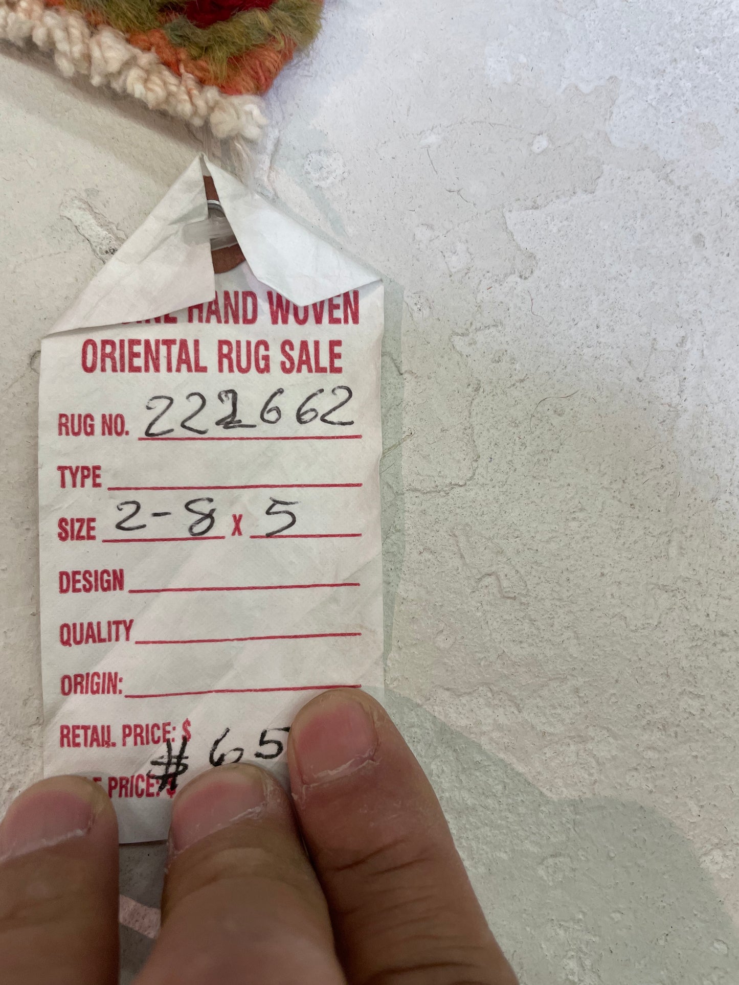 Hand-Knotted Wool Rug Turkish Oushak 2'8" x 5'