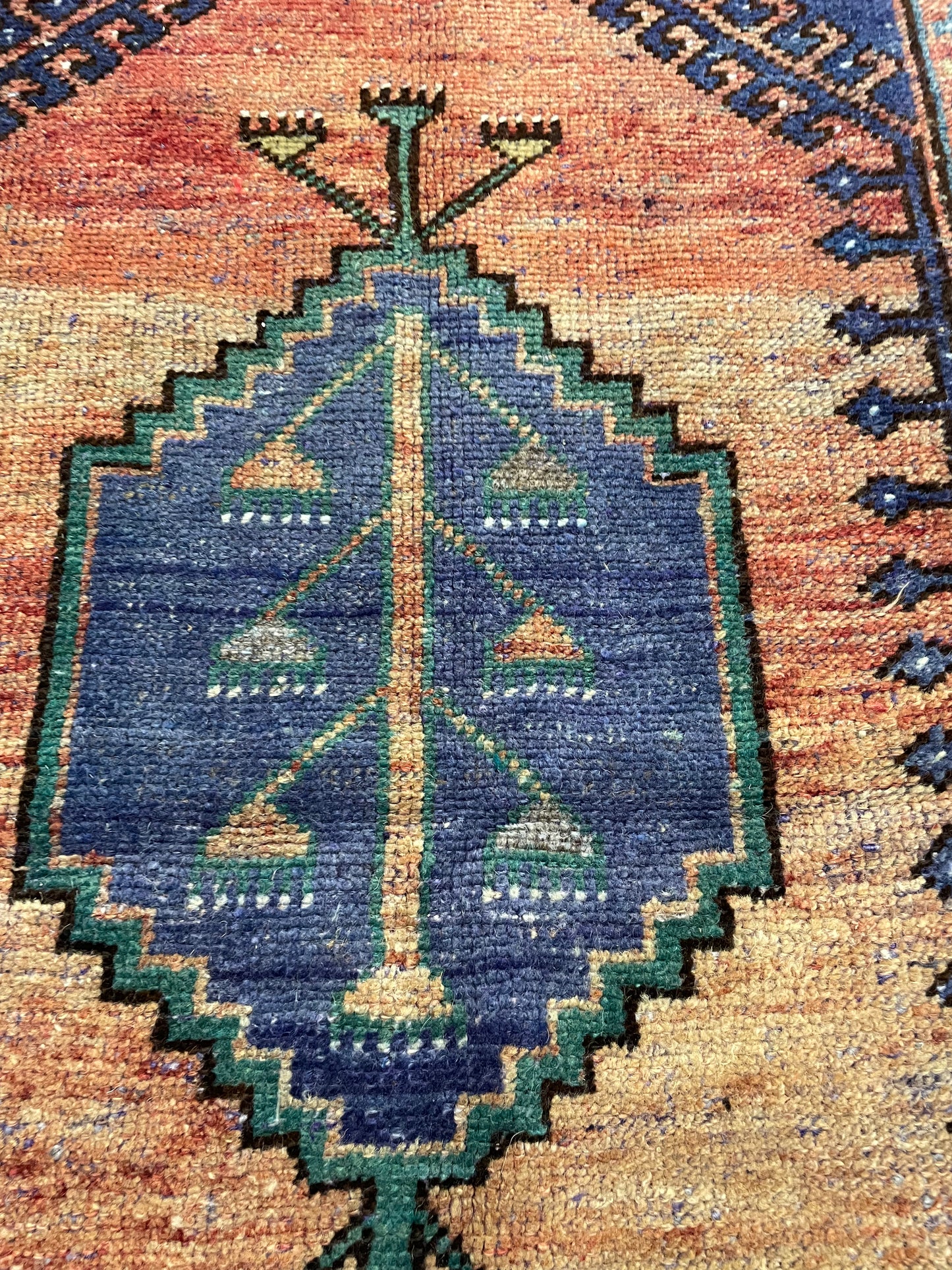 Hand-Knotted Wool Rug Turkish Oushak 3'3" x 5'1"