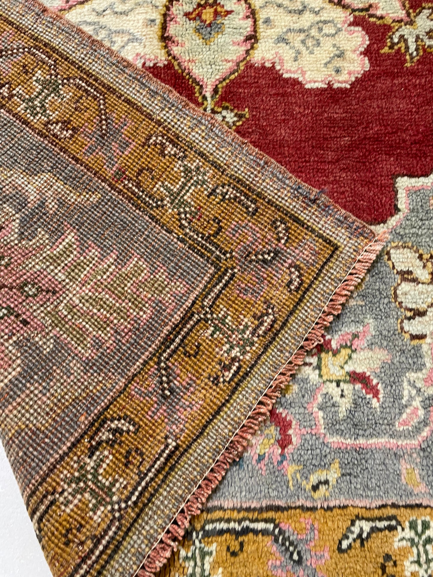 Hand-Knotted Wool Rug Turkish Oushak 3'11" x 5'10"