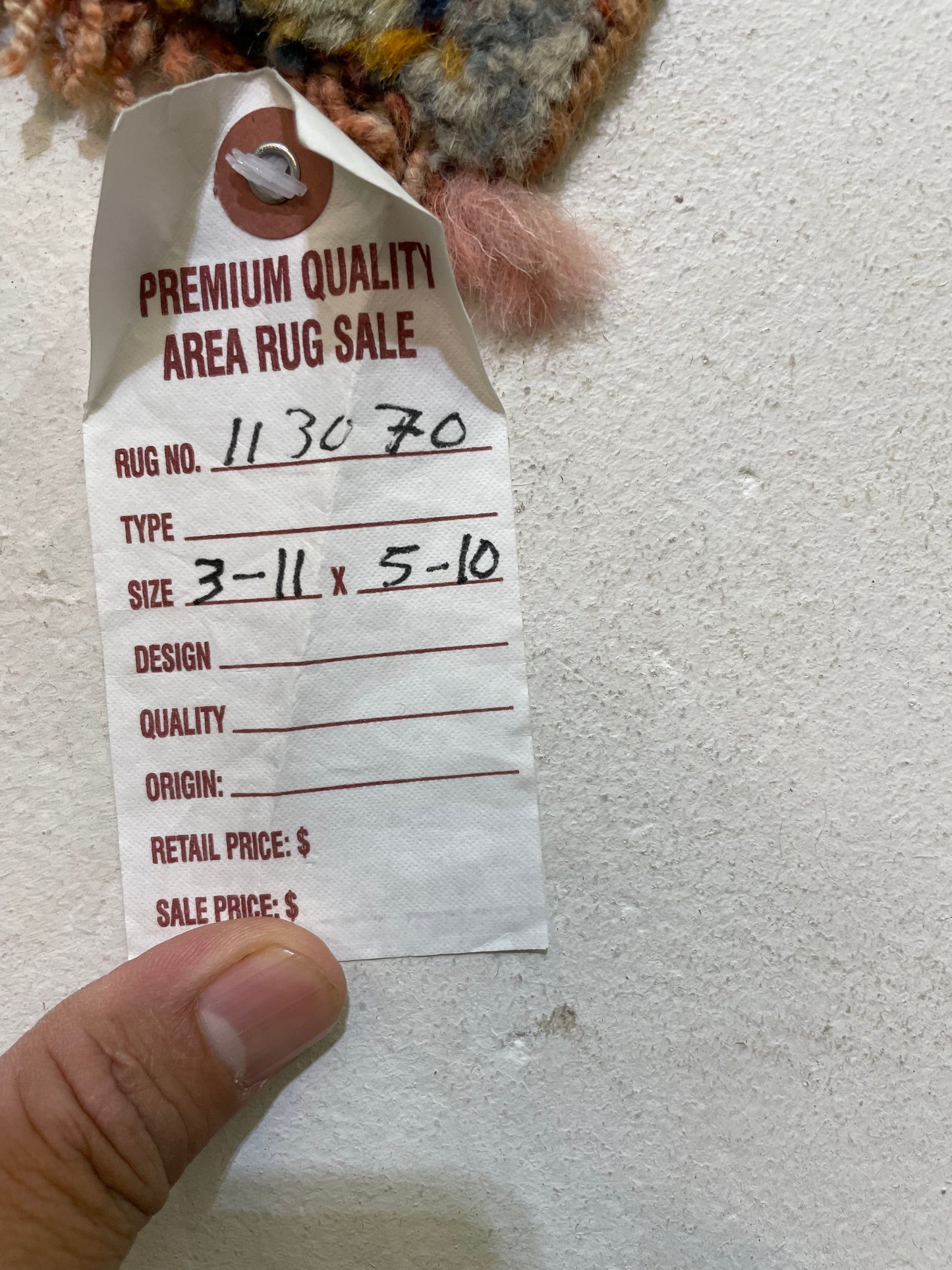 Hand-Knotted Wool Rug Turkish Oushak 3'11" x 5'10"