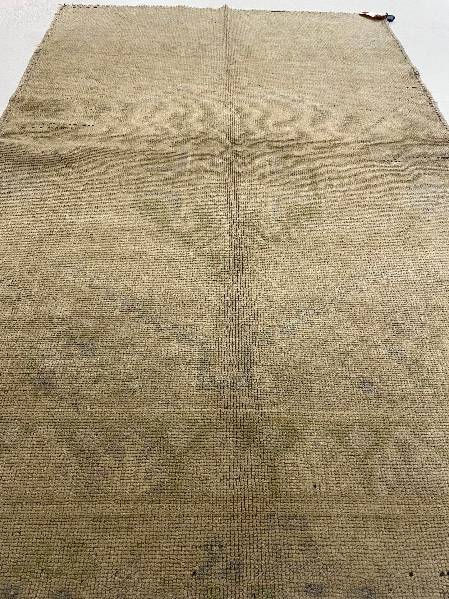 Hand-Knotted Wool Rug Turkish Oushak 3'8" x 5'8"