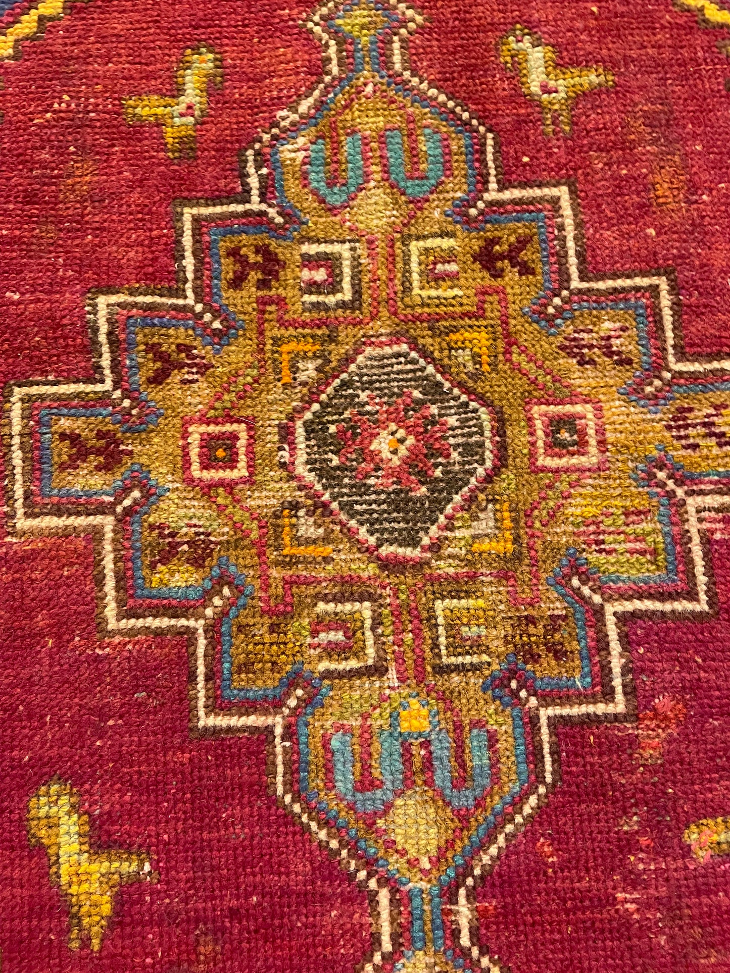 Hand-Knotted Wool Rug Turkish Oushak 2'8" x 4'3"