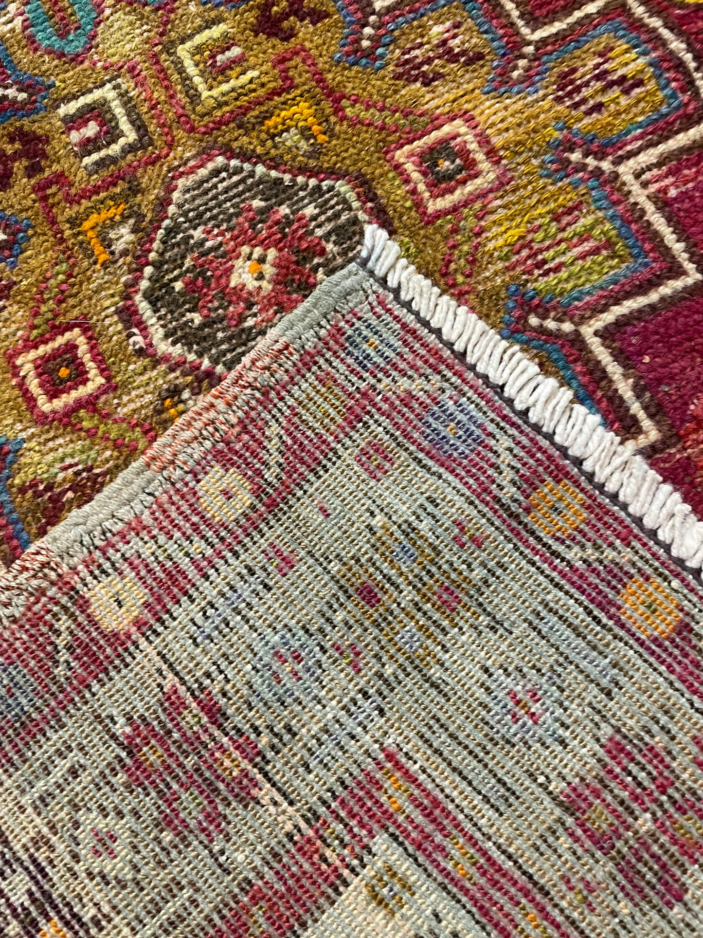 Hand-Knotted Wool Rug Turkish Oushak 2'8" x 4'3"