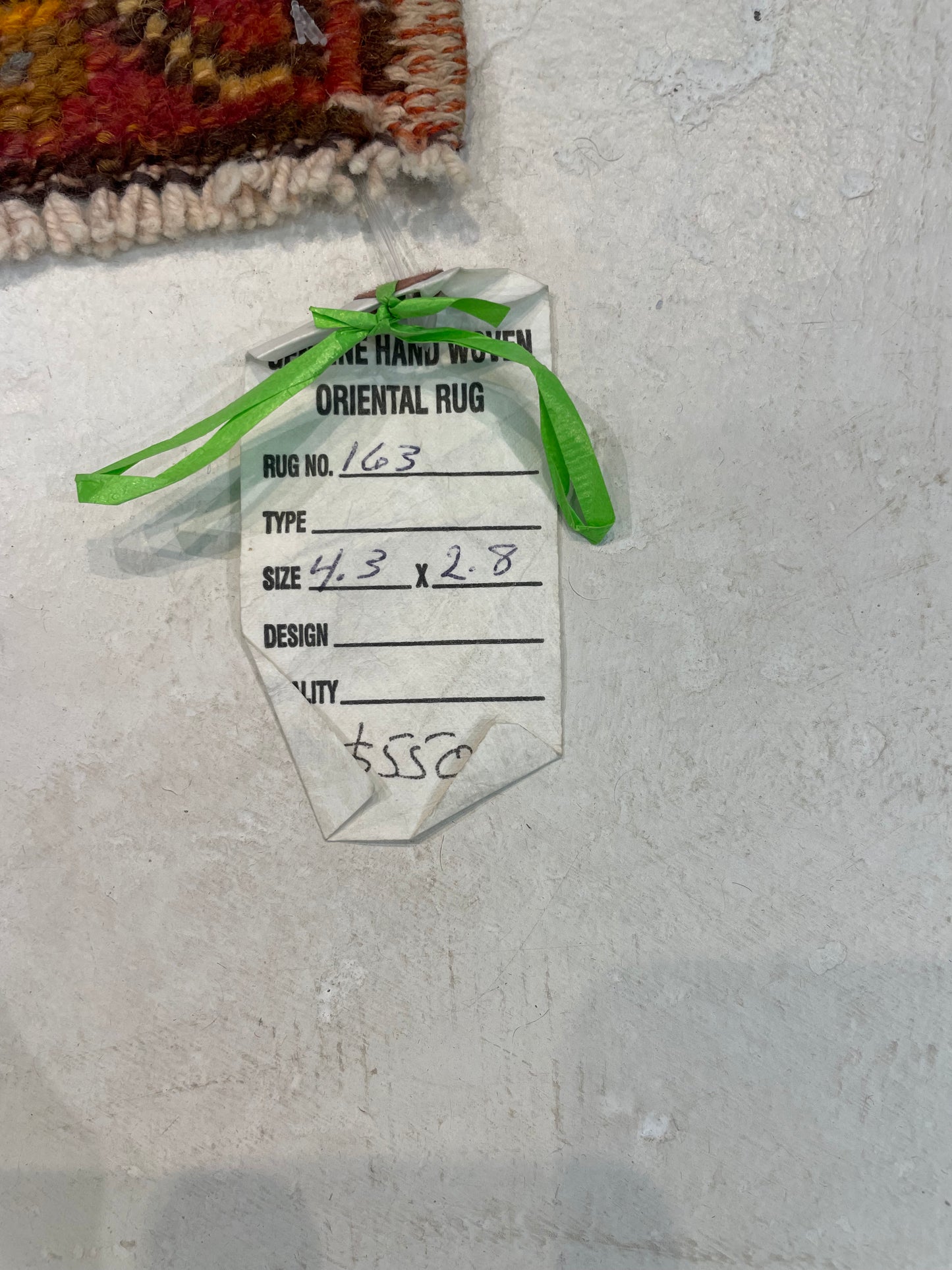 Hand-Knotted Wool Rug Turkish Oushak 2'8" x 4'3"