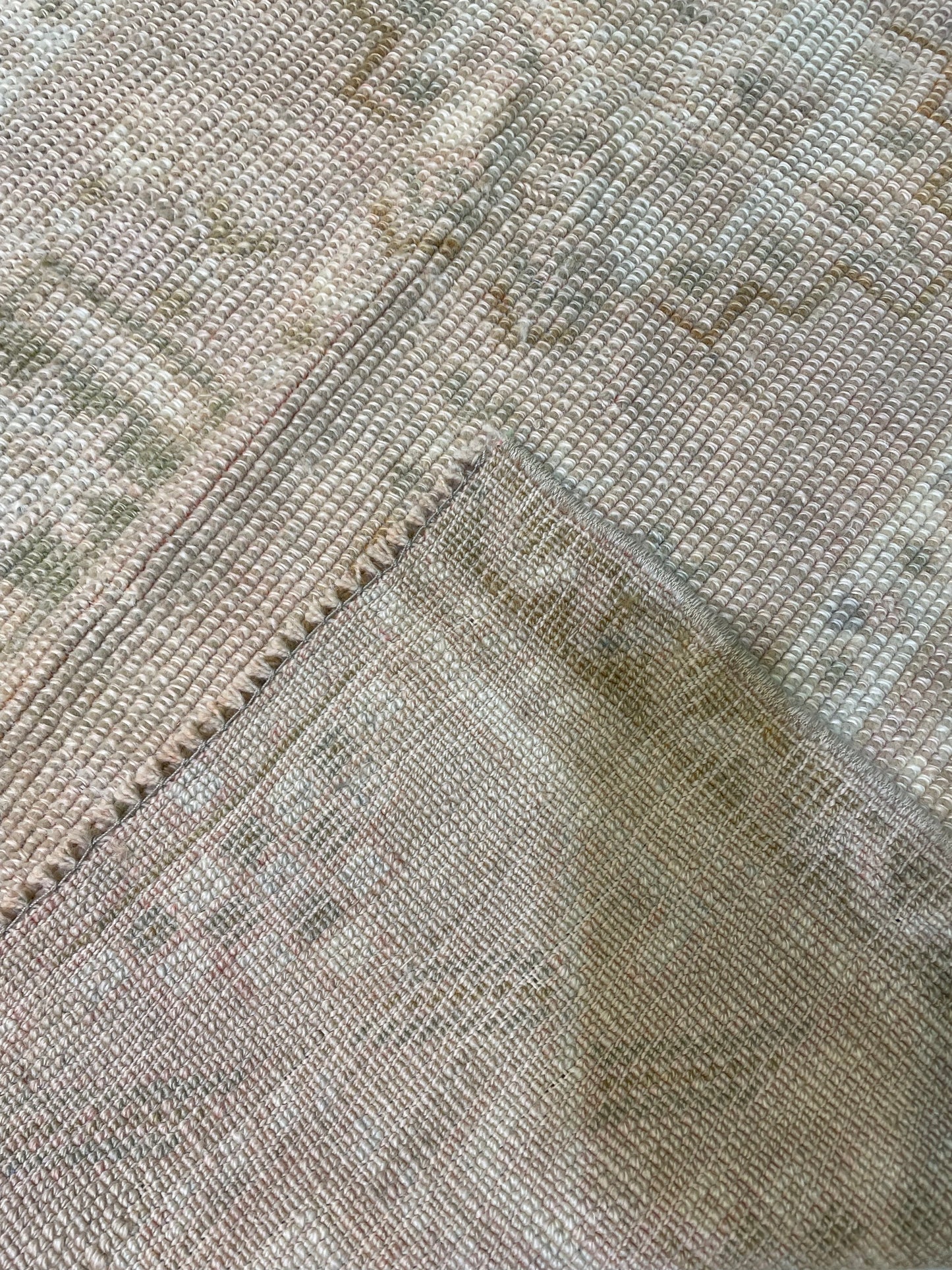 Hand-Knotted Wool Rug Turkish Oushak 2'10" x 3'11"